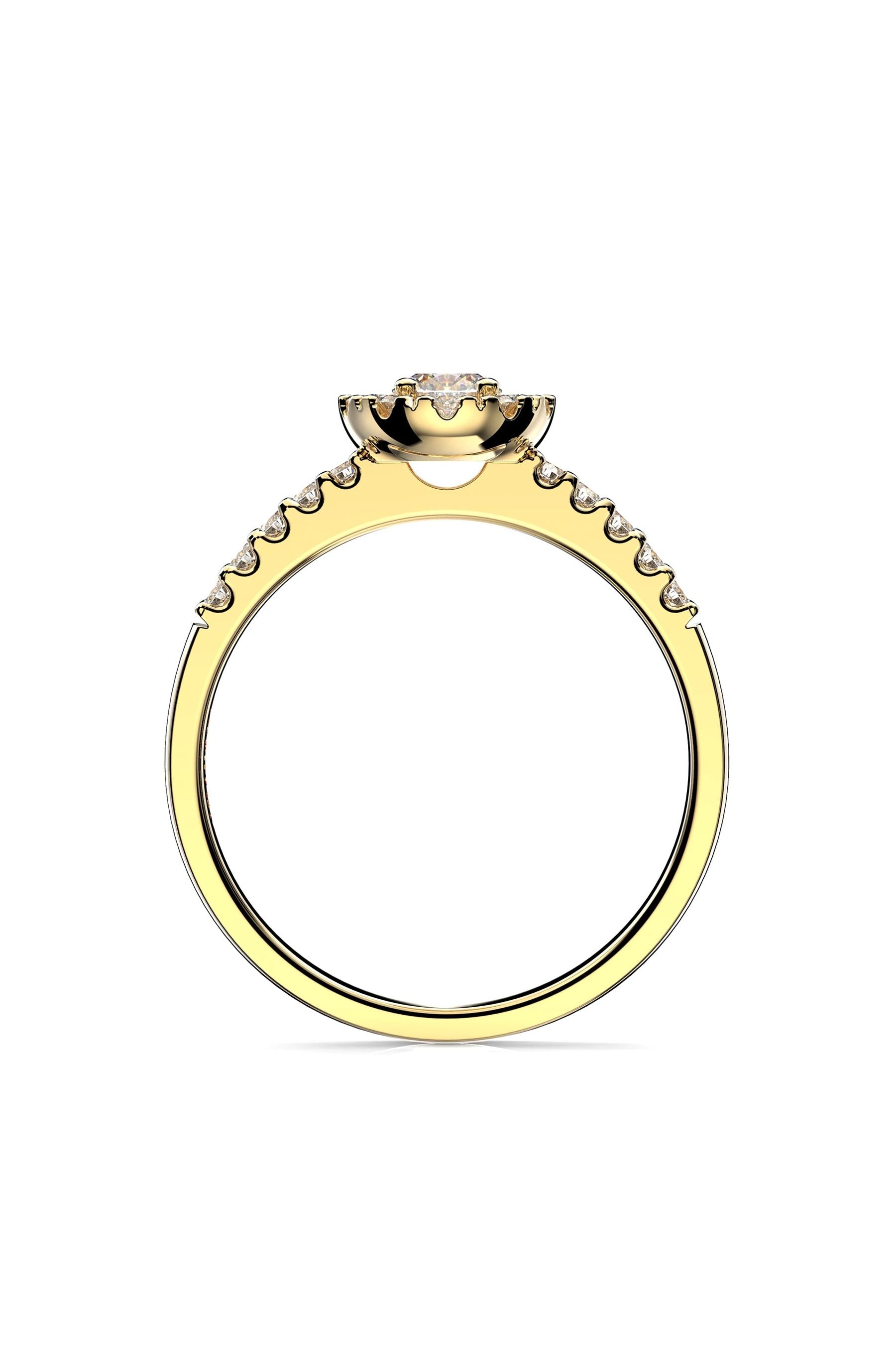 Festive Annabella Halo Sivukivillä 0,18ct + 20x0,01ct 15,5