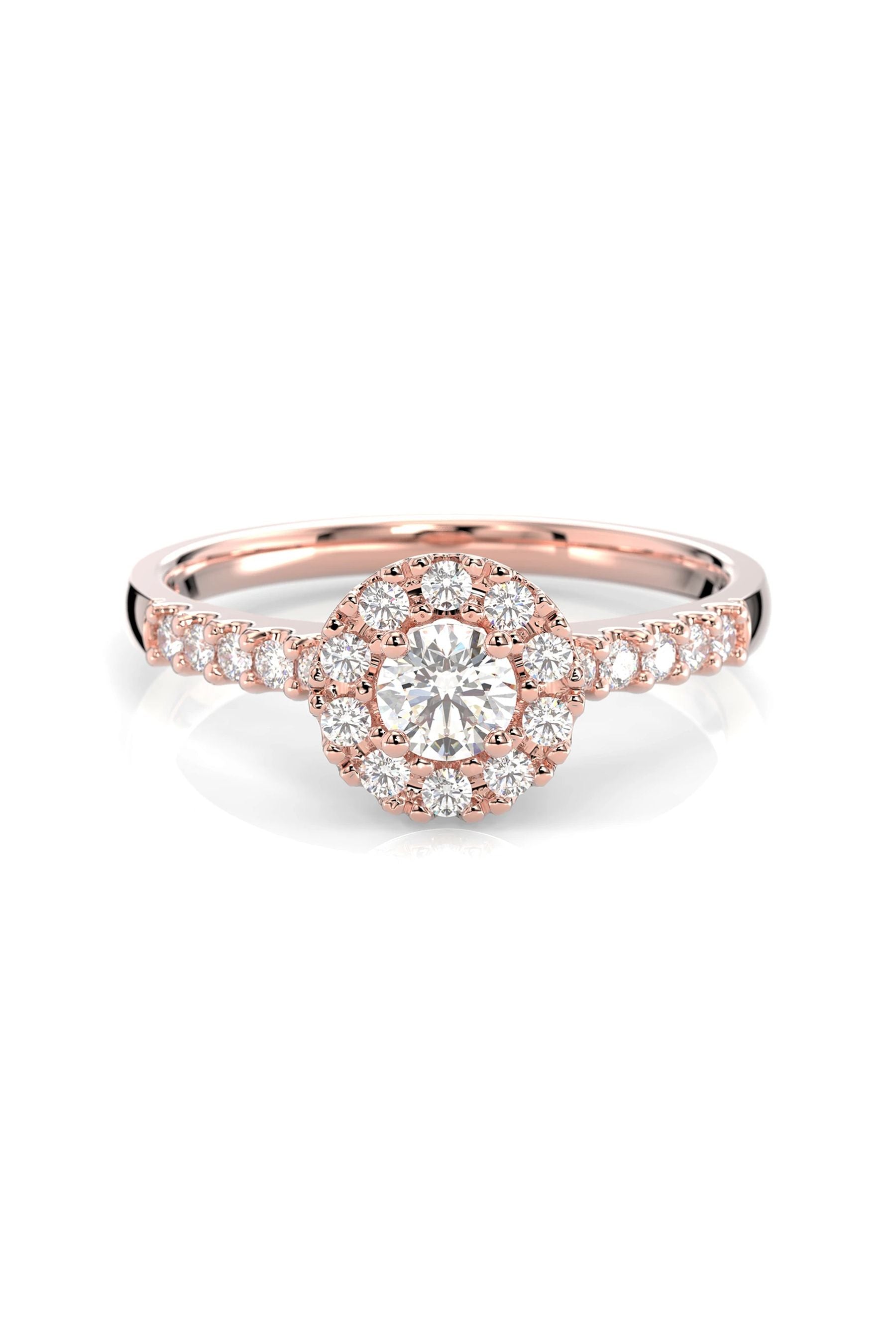 Festive Annabella Halo Sivukivillä 0,18ct + 20x0,01ct 15,5