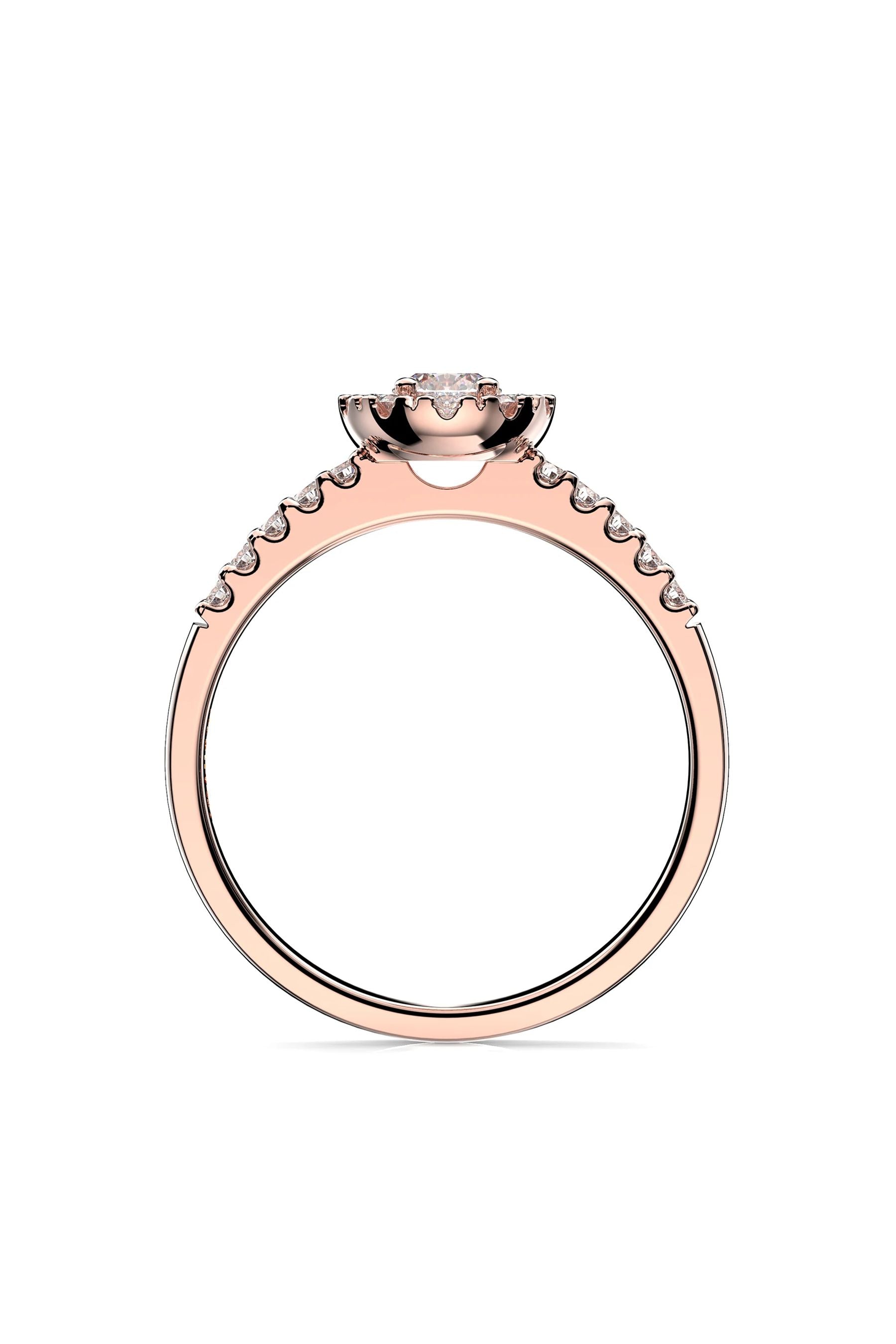 Festive Annabella Halo Sivukivillä 0,18ct + 20x0,01ct 15,5