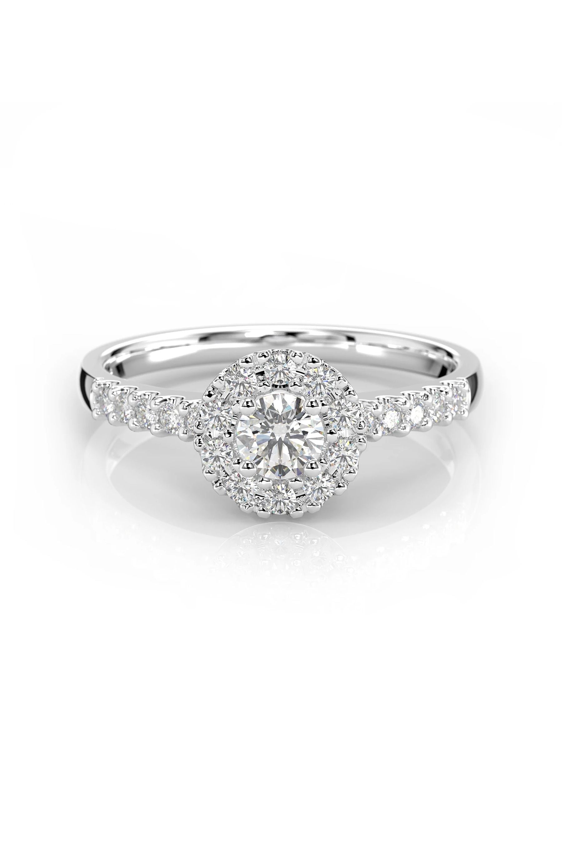 Festive Annabella Halo Sivukivillä 0,18ct + 20x0,01ct 15,5