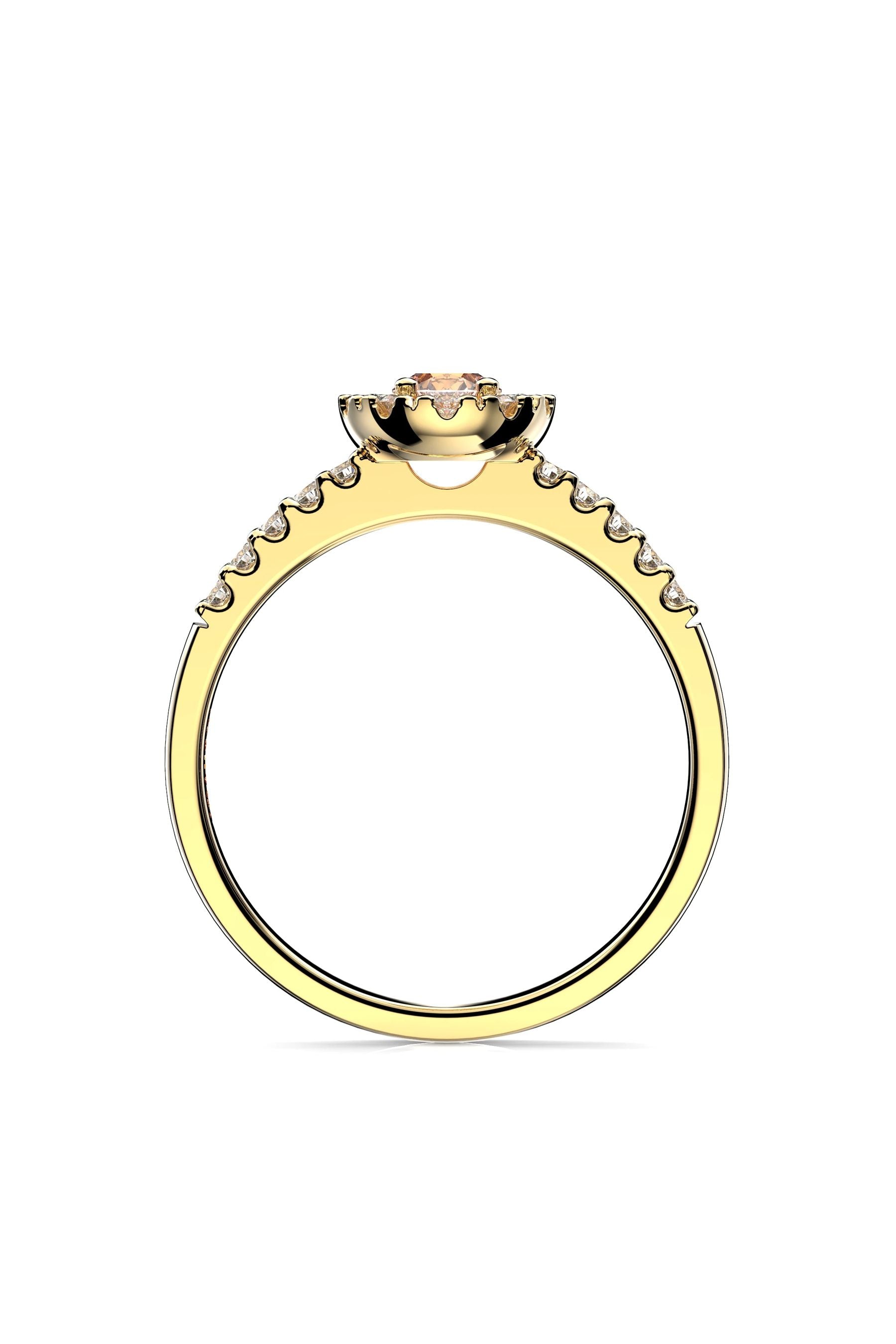 Festive Annabella Halo Sivukivillä Morganiitti + 20x0,01ct 15,5