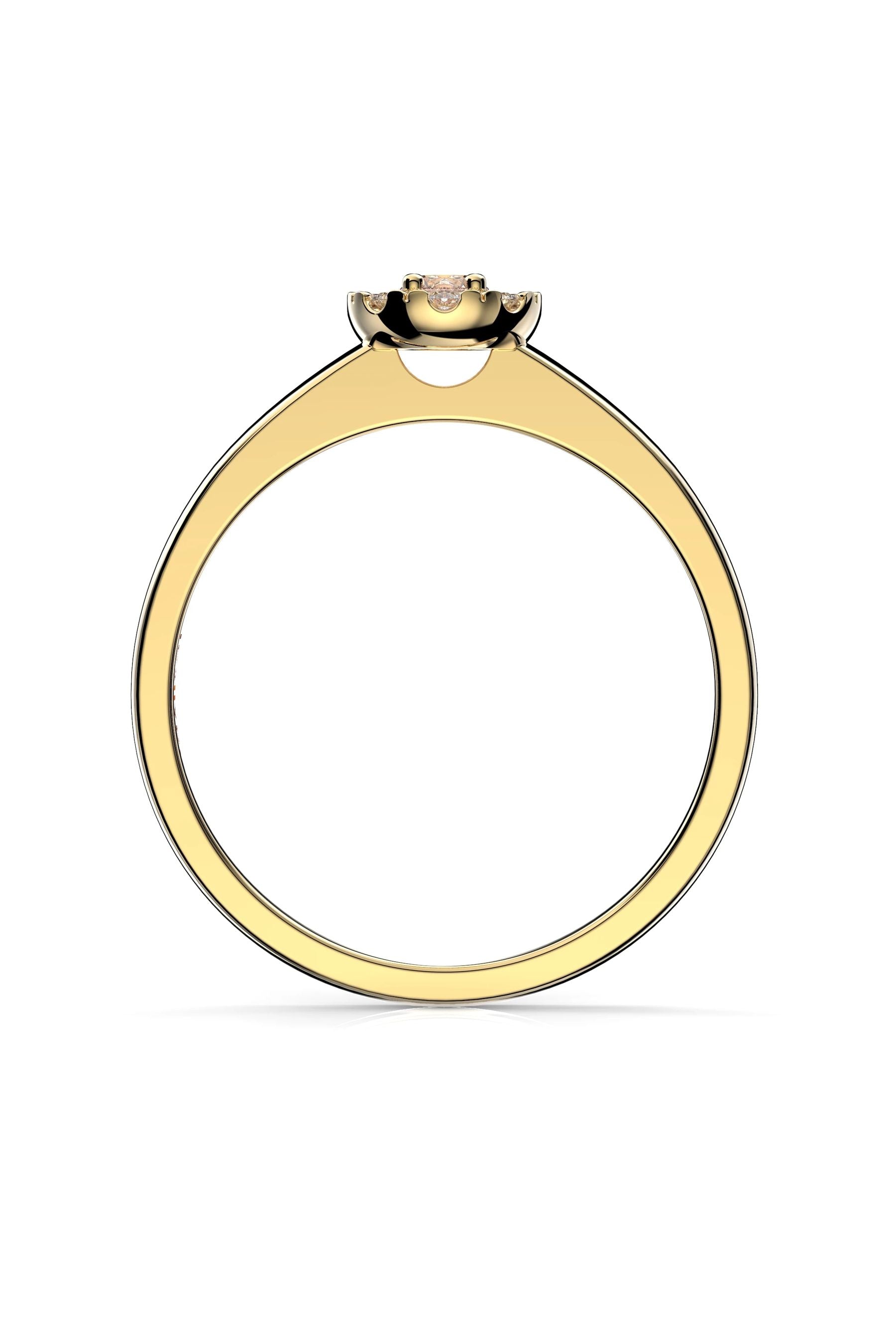 Festive Bella Halo Morganiitti + 8x0,01ct 15,5