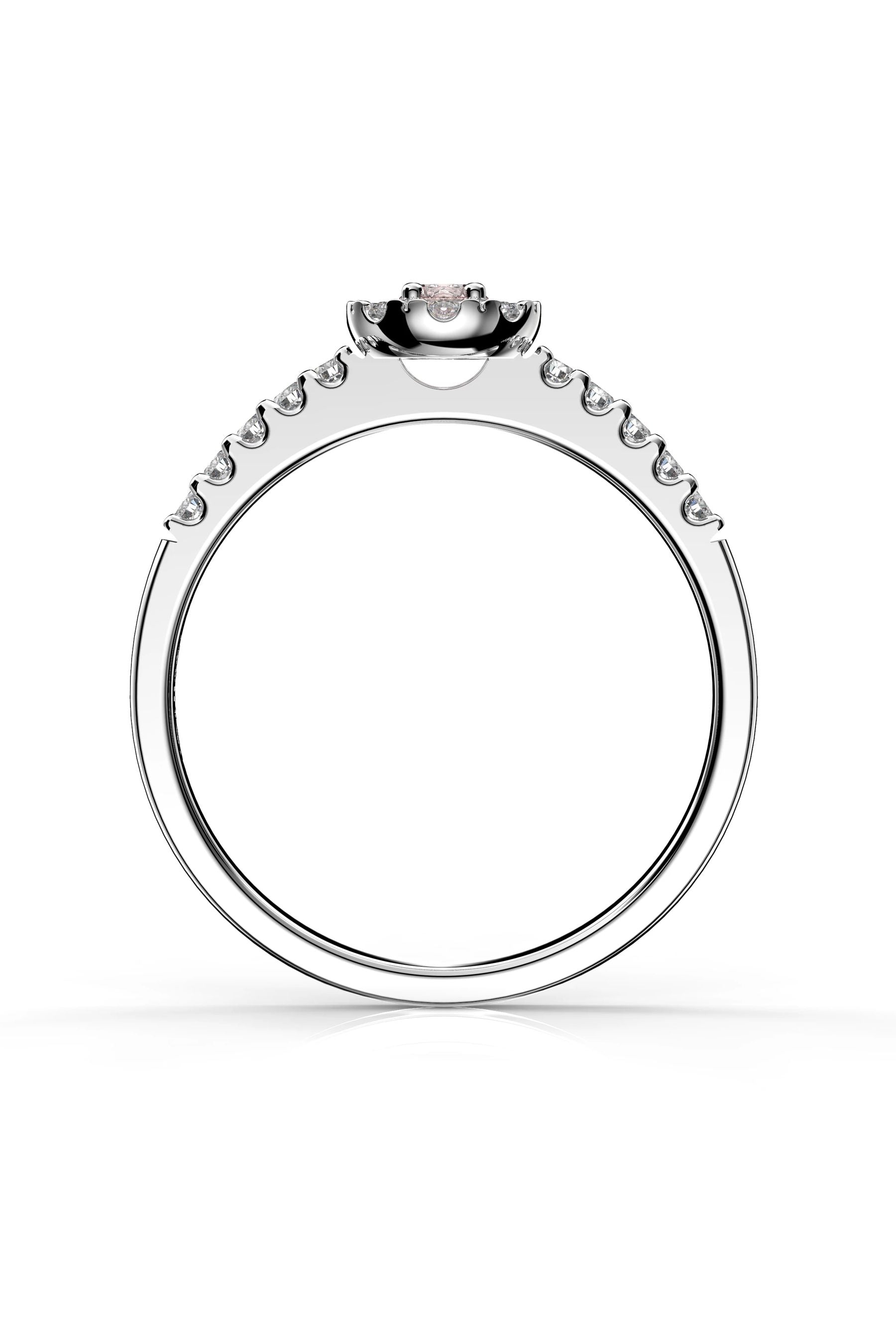 Festive Bella Halo Morganiitti + 18x0,01ct 15,5