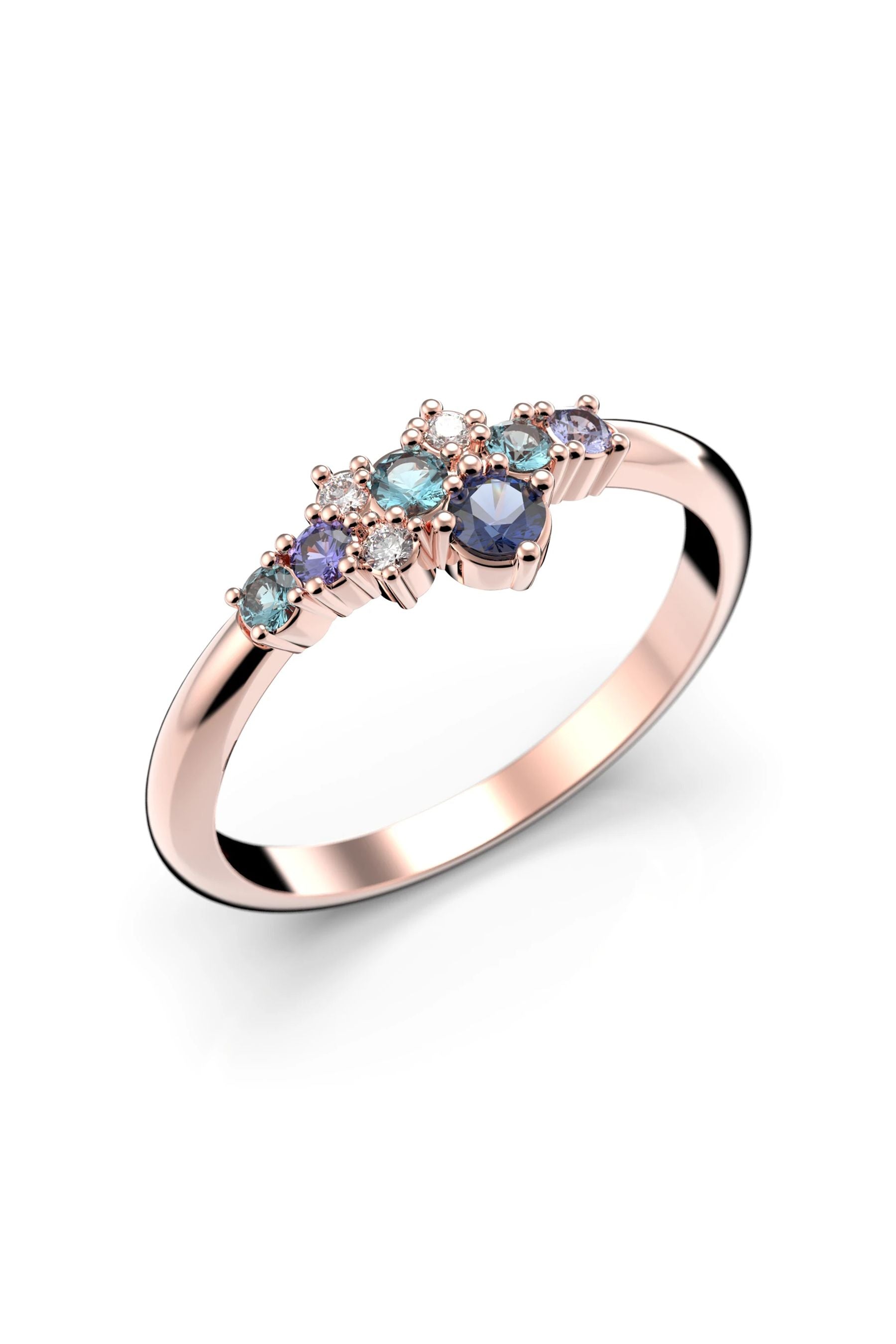 Festive Nelly Blue 3x0,01ct + Sinisafiiri + Topaasi 15,5