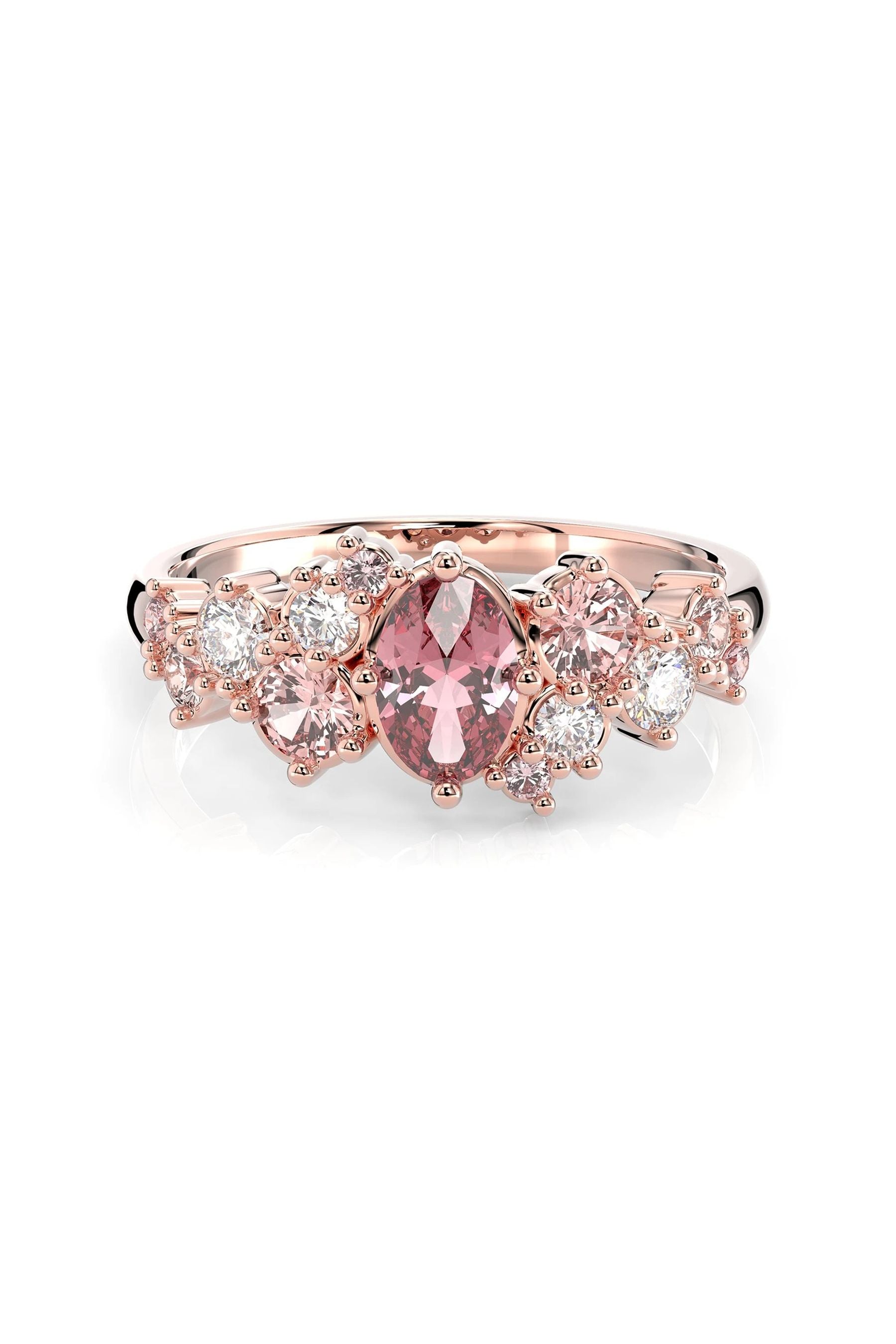 Festive Natasha 2x0,05ct + 2x0,03ct + Turmaliini + Pinkki Safiiri 15,5