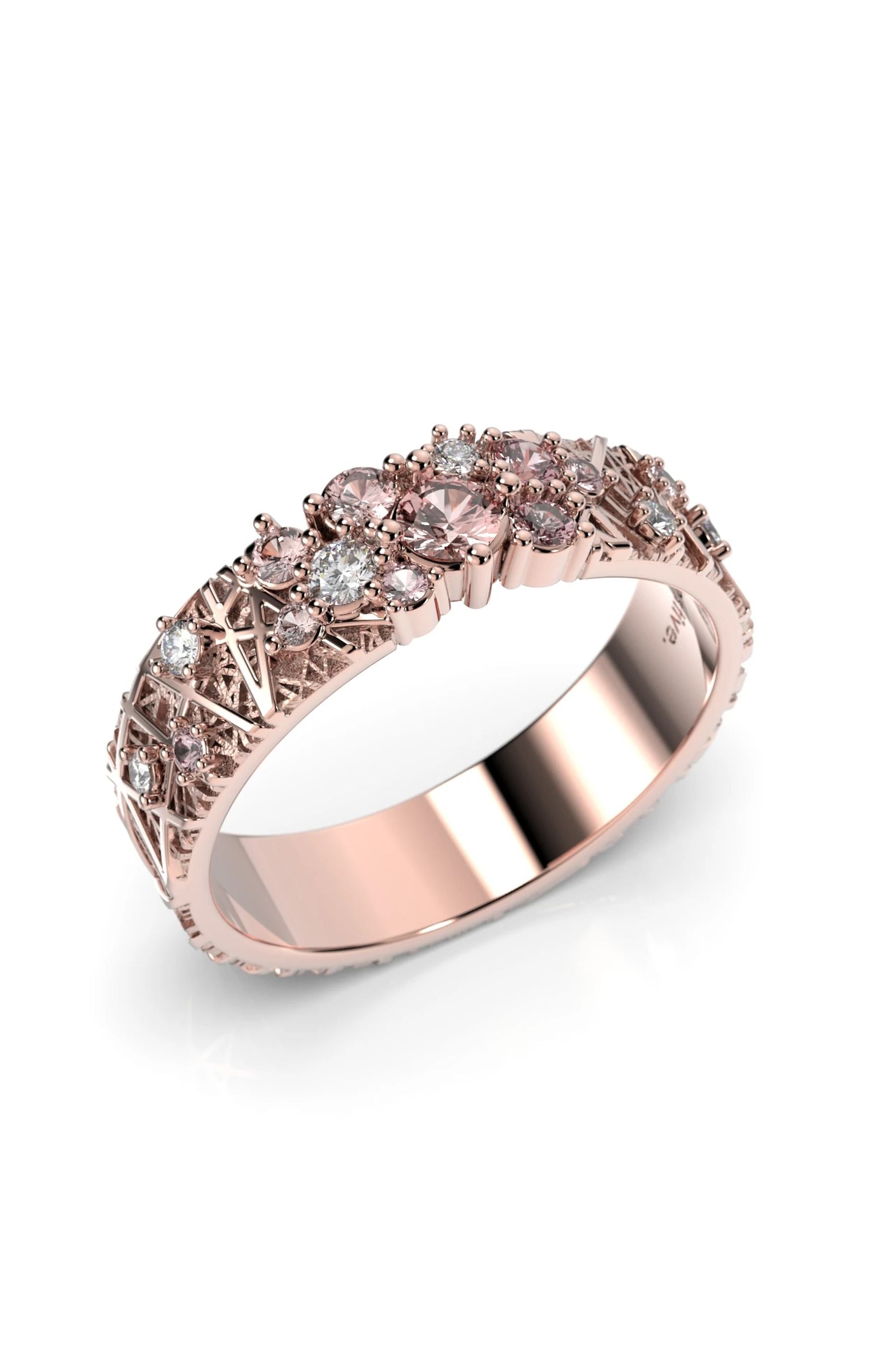 Festive Routa Rakka Pink 0,03ct + 5x0,01 + Pinkki Safiiri + Turmaliini 15,5