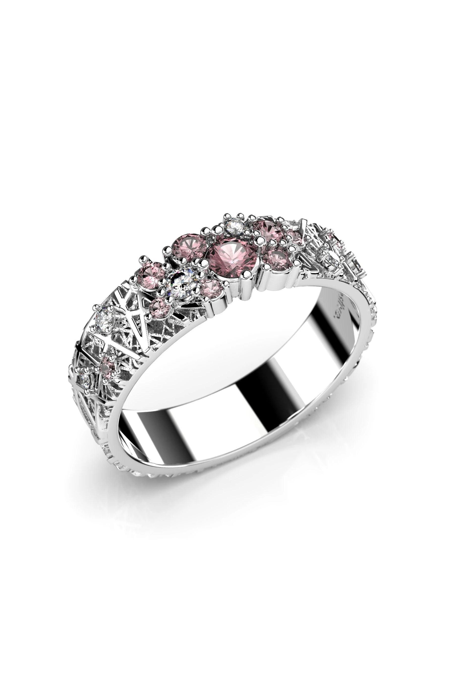 Festive Routa Rakka Pink 0,03ct + 5x0,01 + Pinkki Safiiri + Turmaliini 15,5