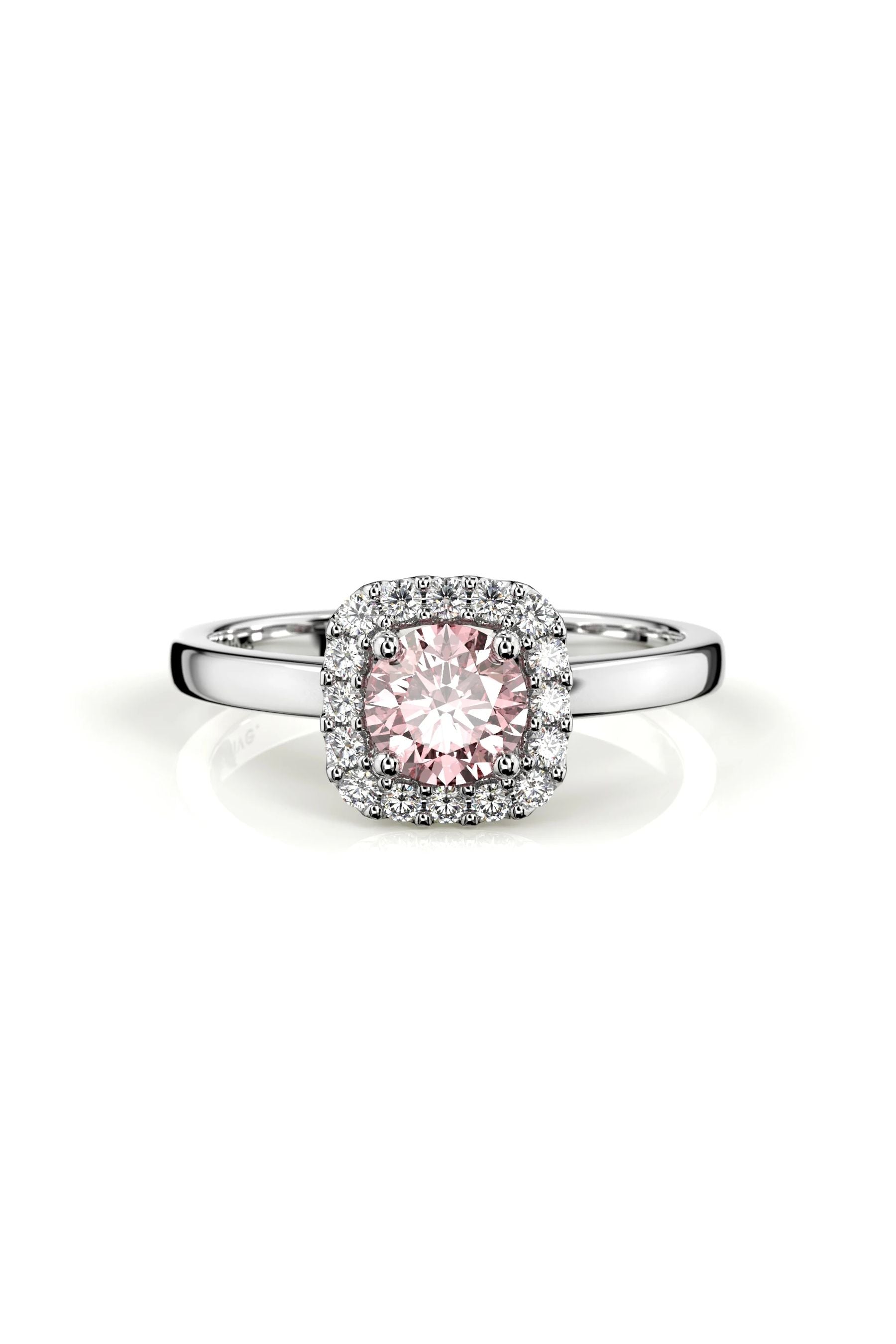 Festive Jemina Halo Morganiitti + 16x0,01ct 15,5