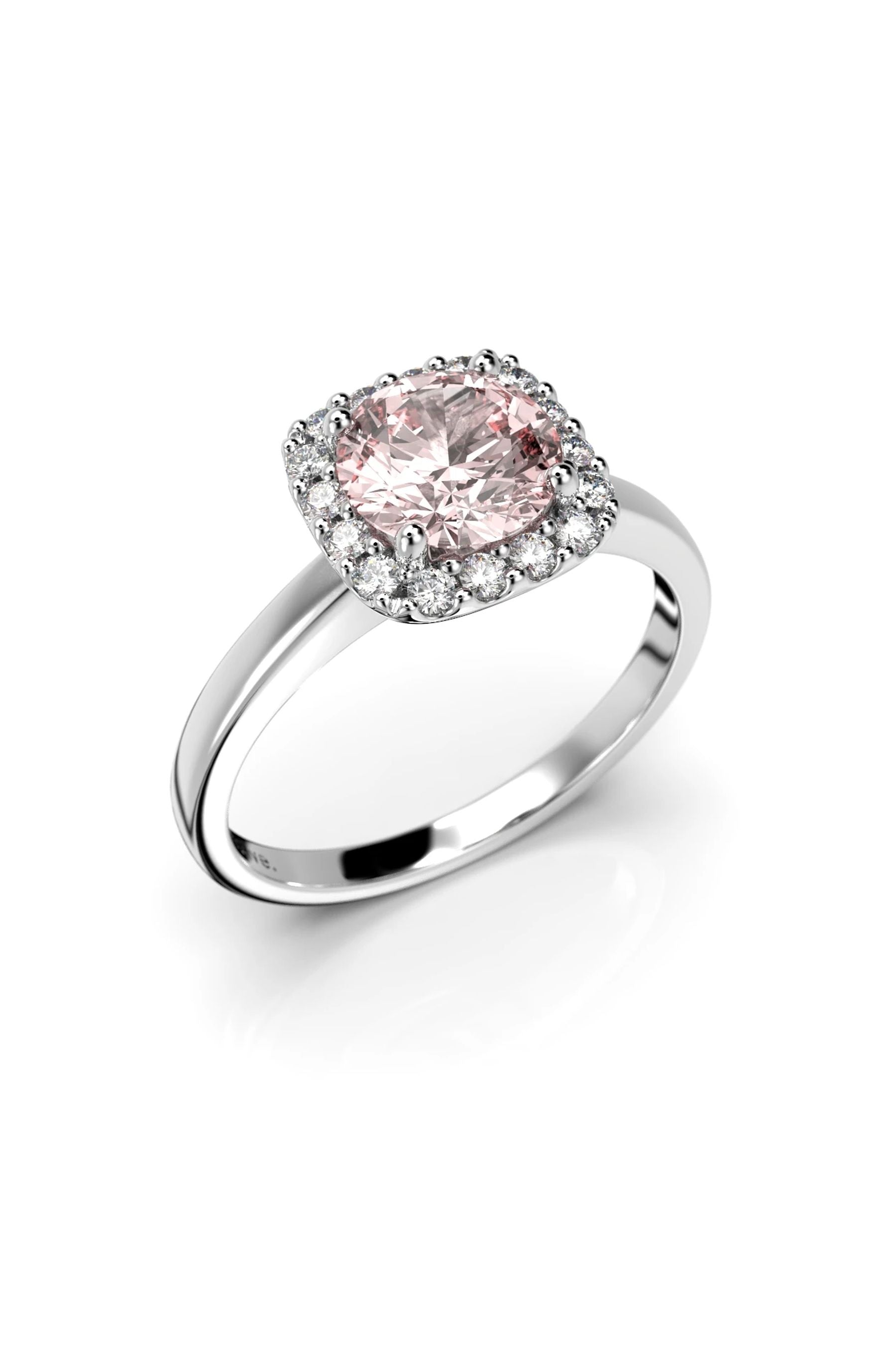 Festive Jennifer Halo Morganiitti + 16x0,01ct 15,5