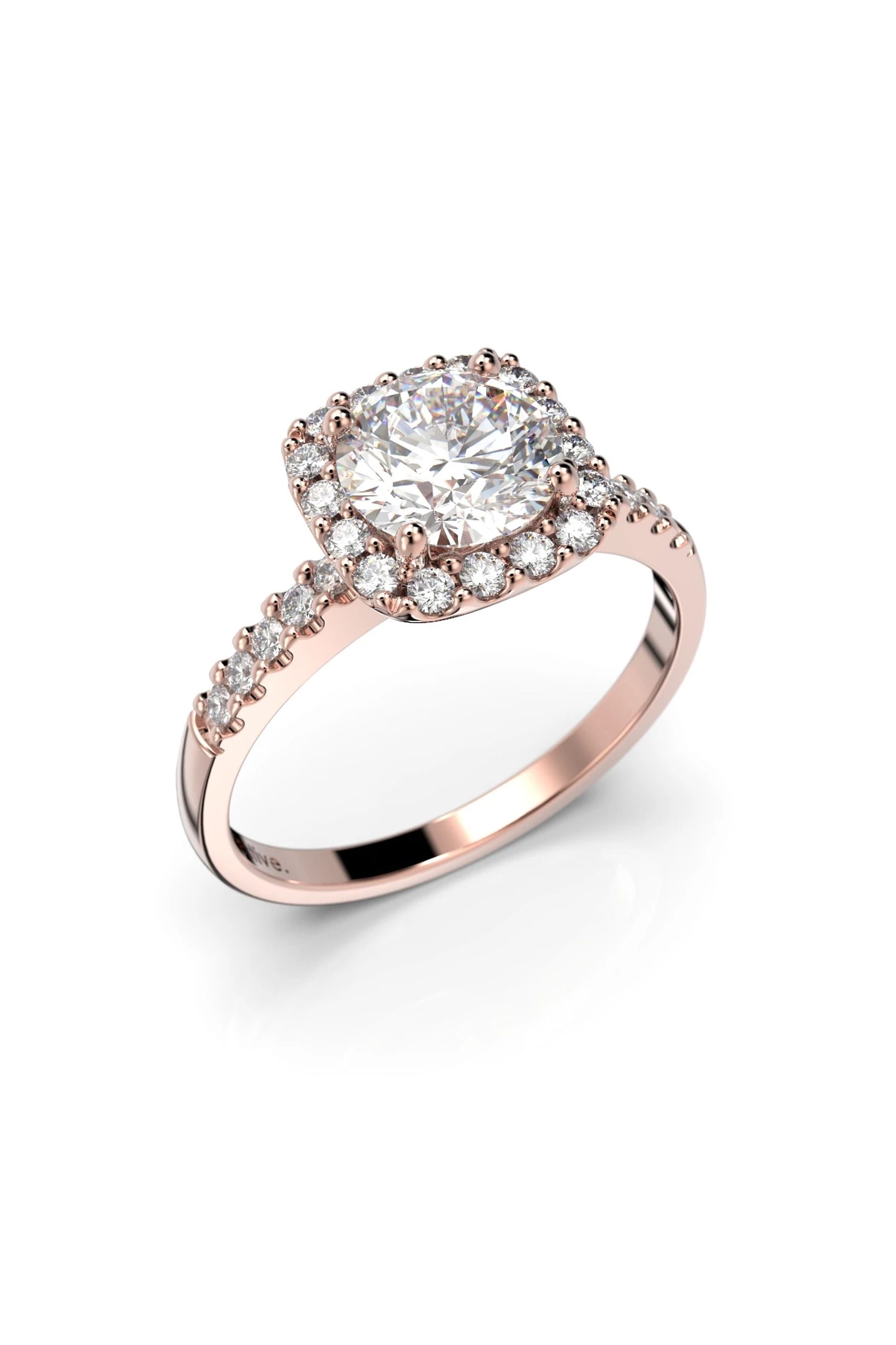 Festive Jennifer Halo Sivukivillä 1,00ct + 26x0,01ct 15,5