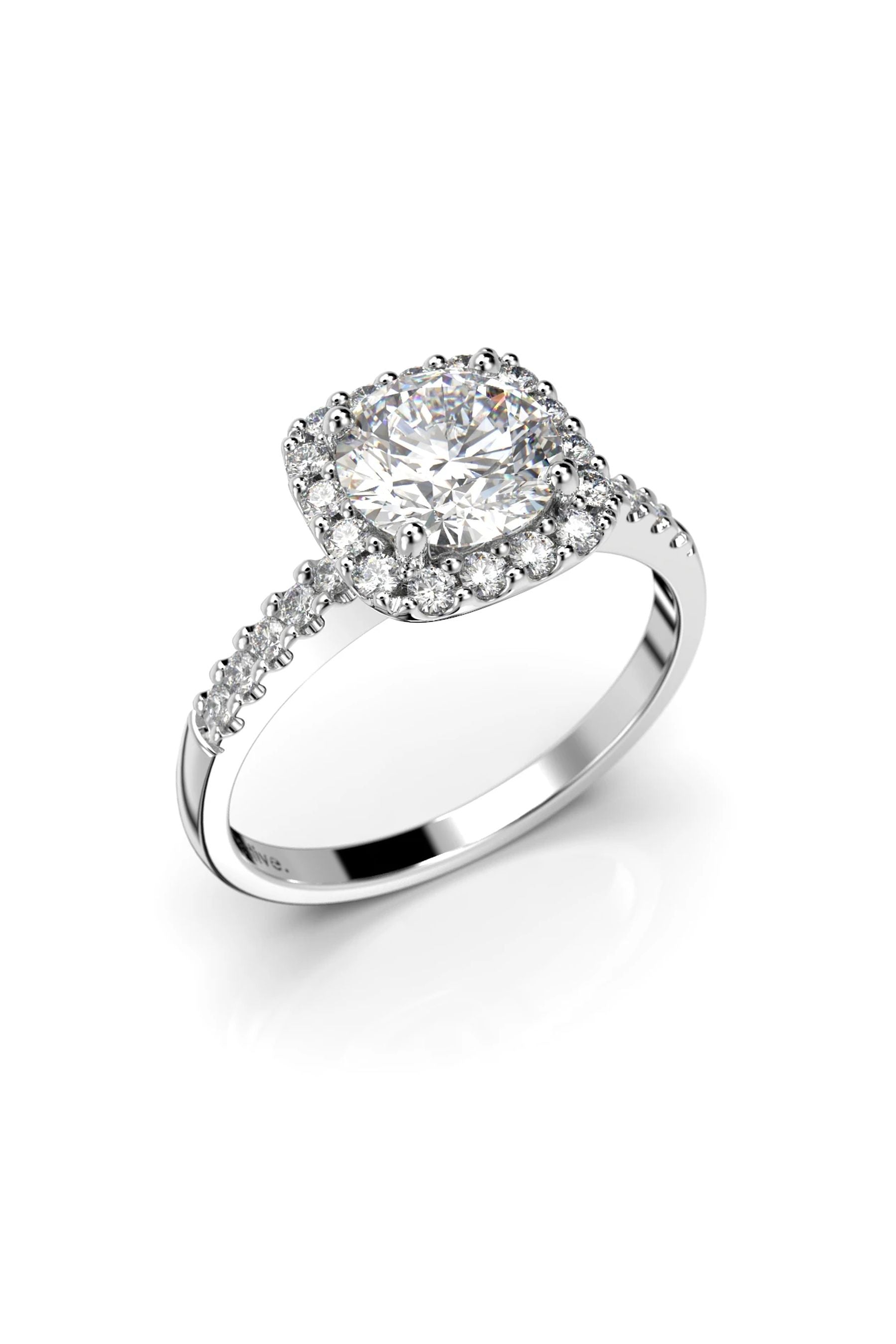 Festive Jennifer Halo Sivukivillä 1,00ct + 26x0,01ct 15,5