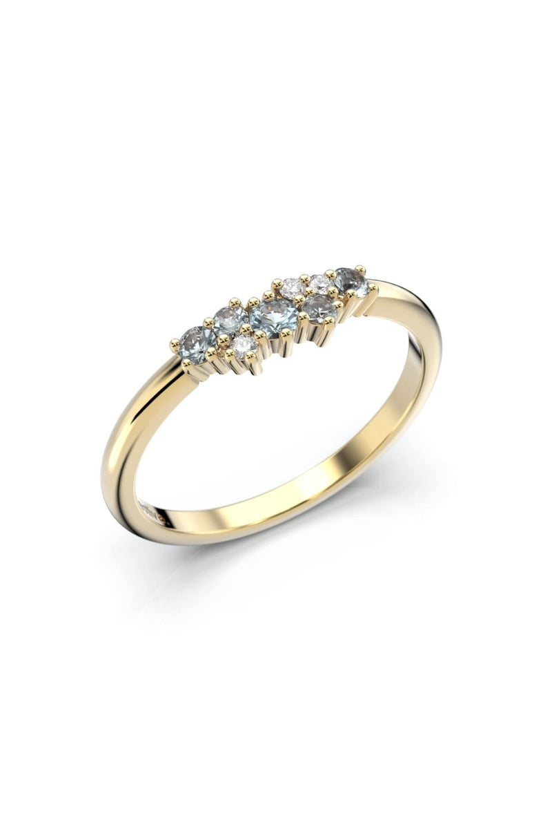 Festive Nadja Blue 3x0,01ct + Swiss Blue Topaasi + Sky Blue Topaasi 650-018B-KK tuotekuva