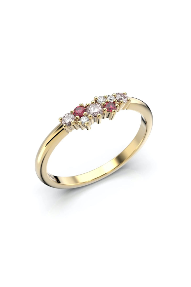 Festive Nadja Pink 3x0,01ct + Pinkki Safiiri + Turmaliini 650-018P-KK tuotekuva