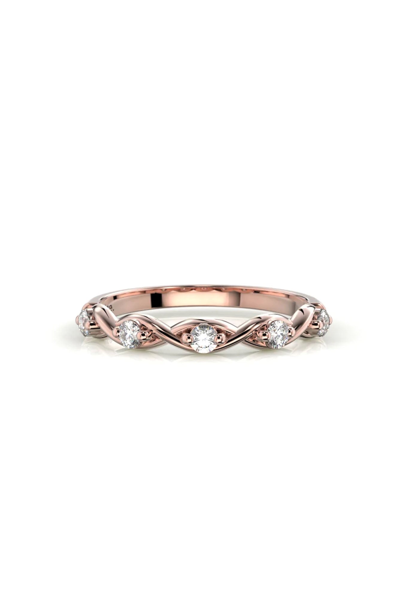 Festive Aida ruusukultainen timattisormus 0,20ct 15,5