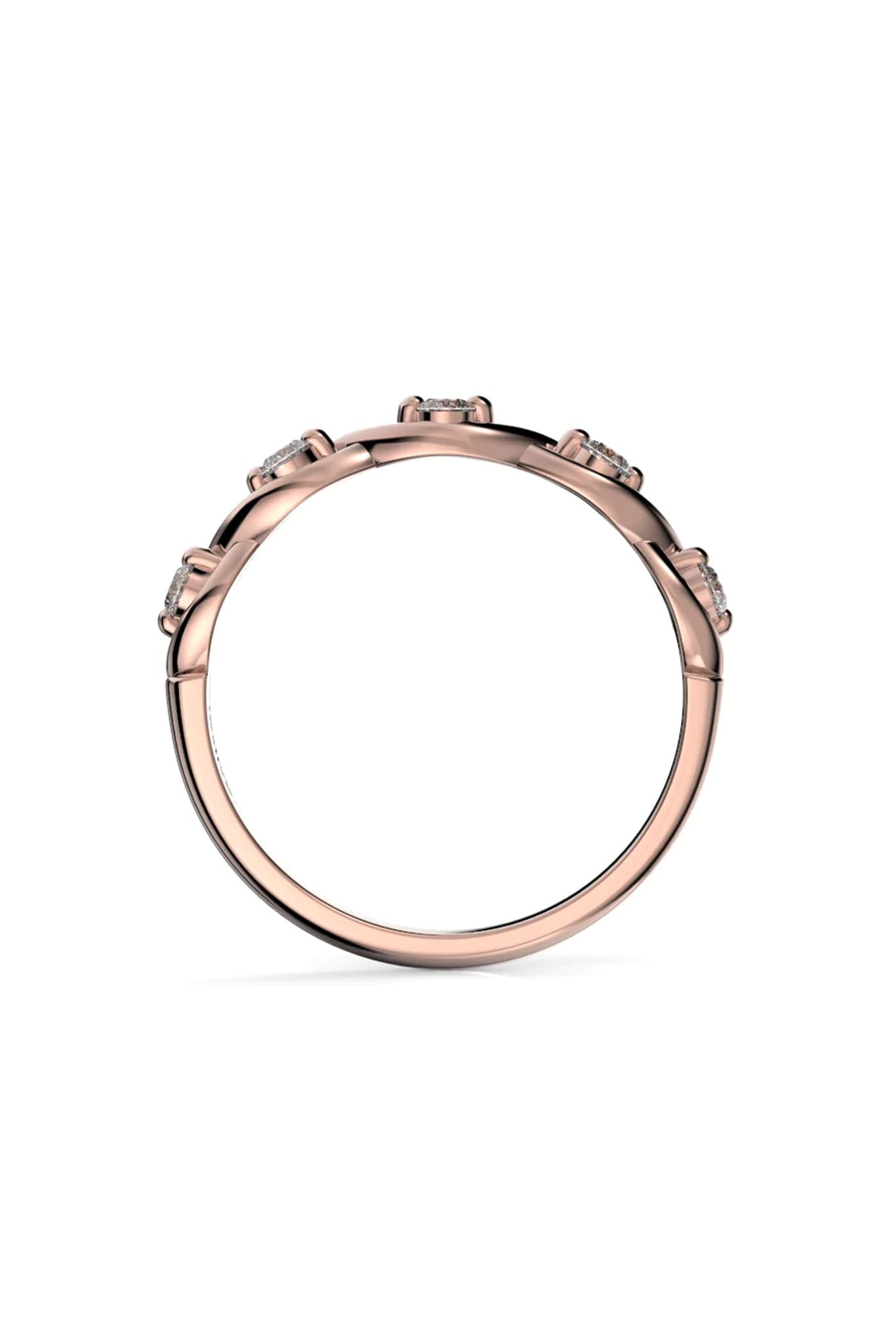Festive Aida ruusukultainen timattisormus 0,20ct 15,5