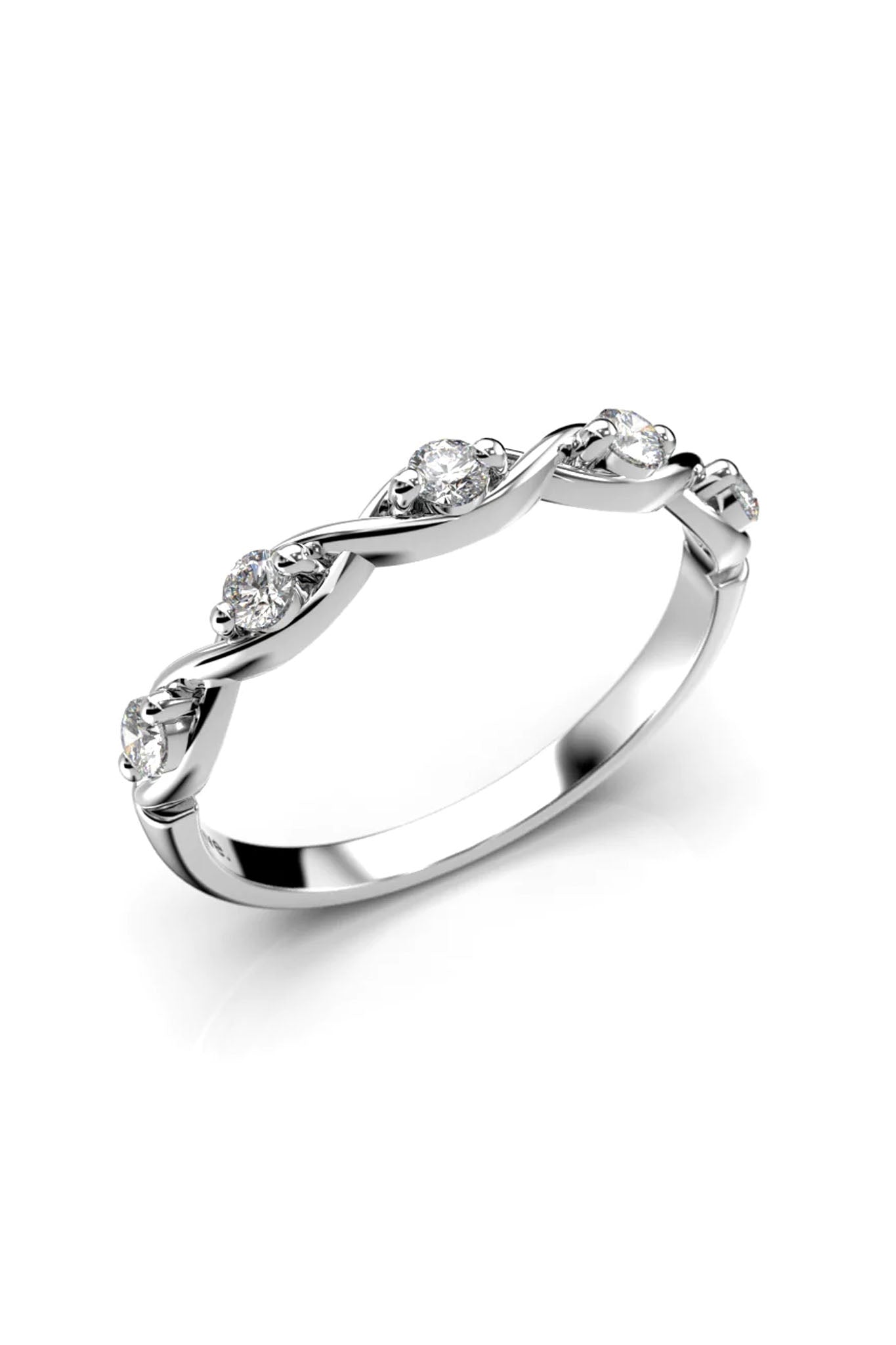 Festive Aida valkokultainen timattisormus 0,20ct 15,5