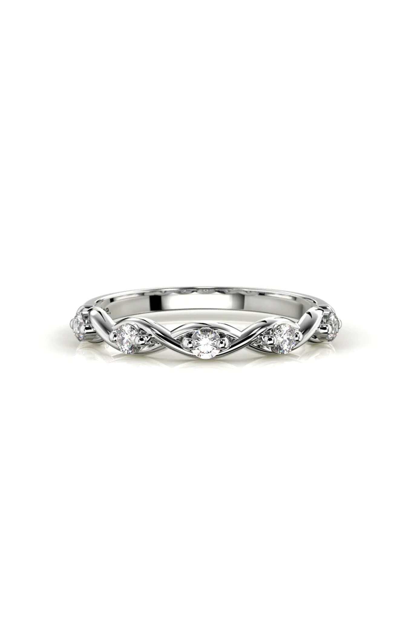 Festive Aida valkokultainen timattisormus 0,20ct 15,5