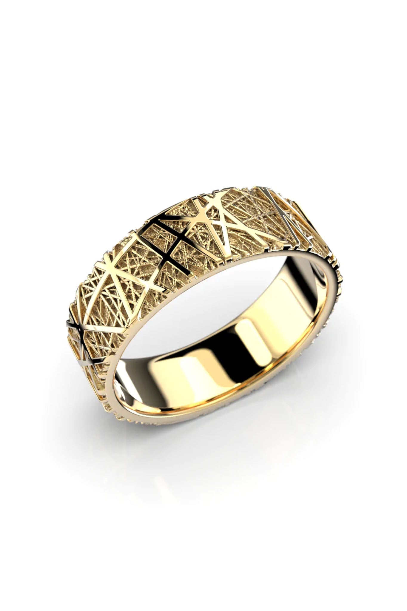 Festive Routa 6,5mm keltakultainen sormus 15,5