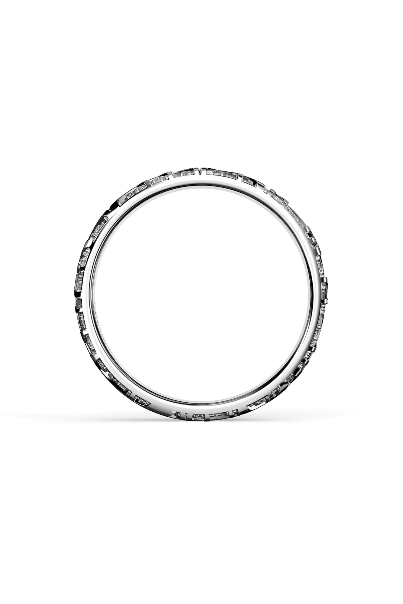 Festive Routa 6,5mm valkokultainen sormus 15,5