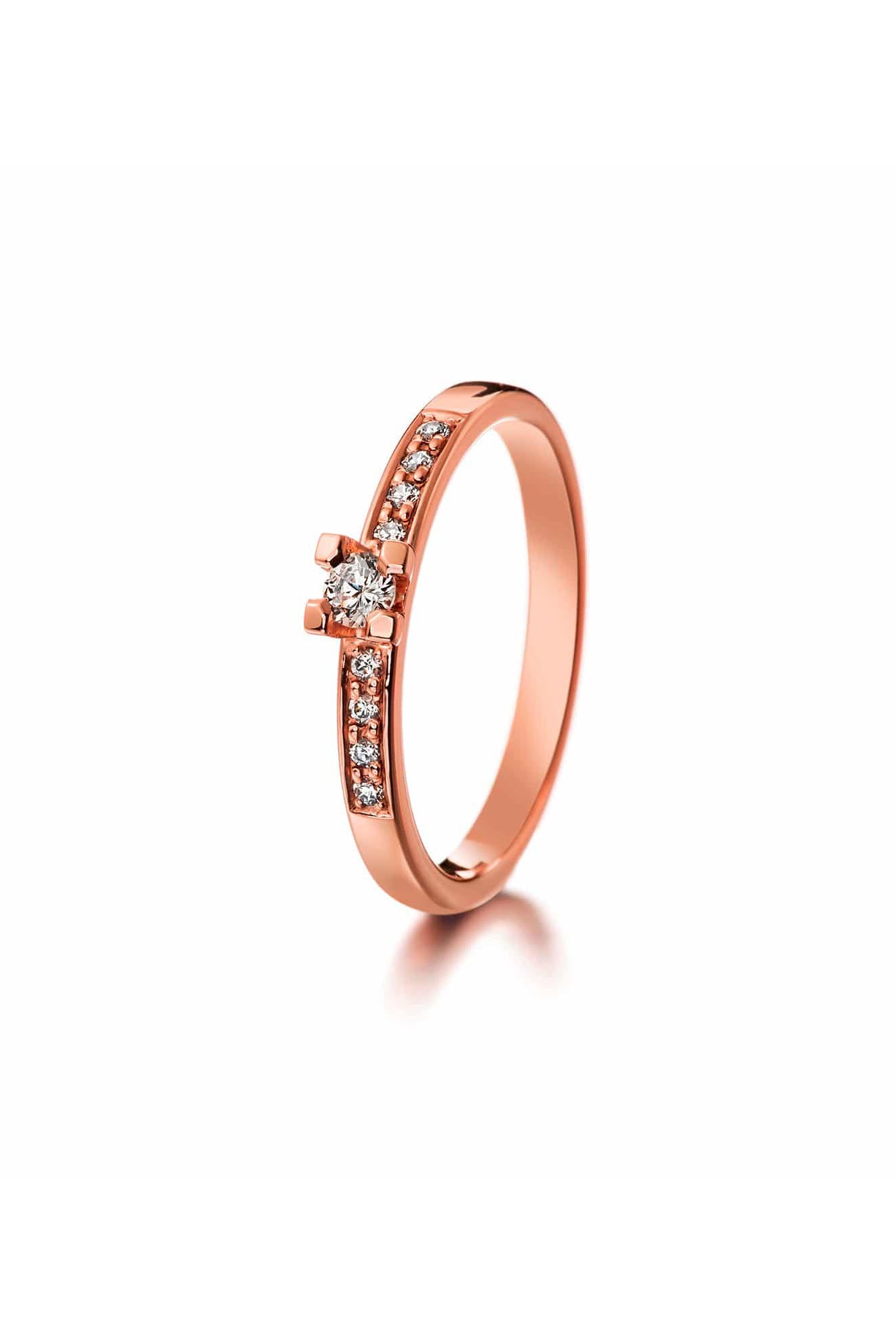 Lumoava Diana sormus 1x0,10ct + 8x0,01ct 15,0