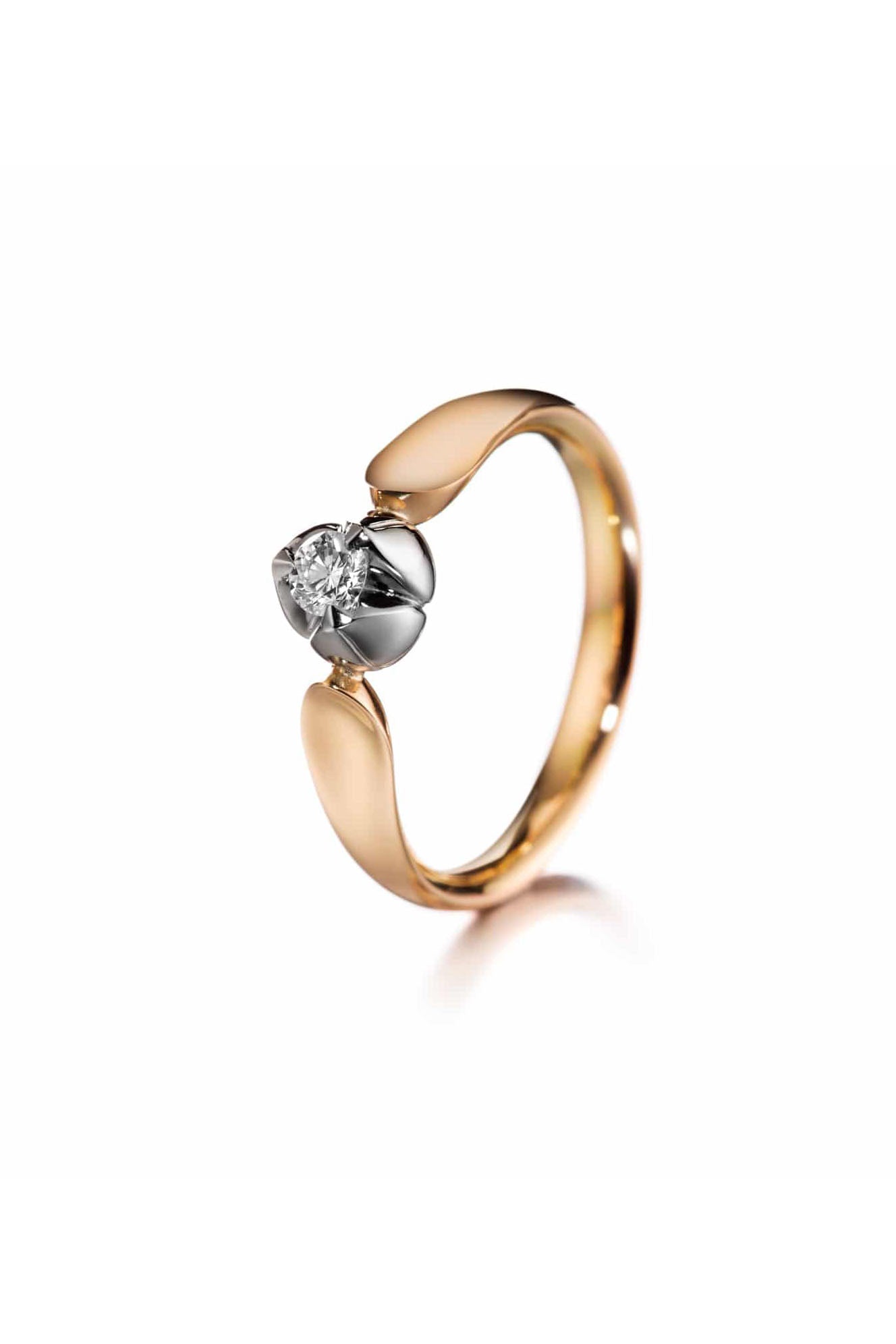 Lumoava Kullannuppu timanttisormus 0,15ct 15,0