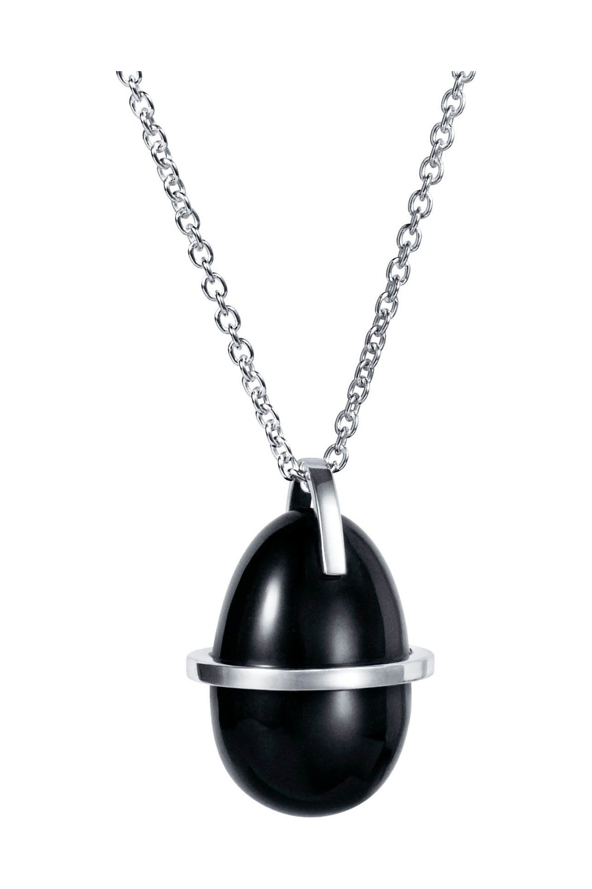 Efva Attling Slick & Black Pendant hopeinen kaulakoru