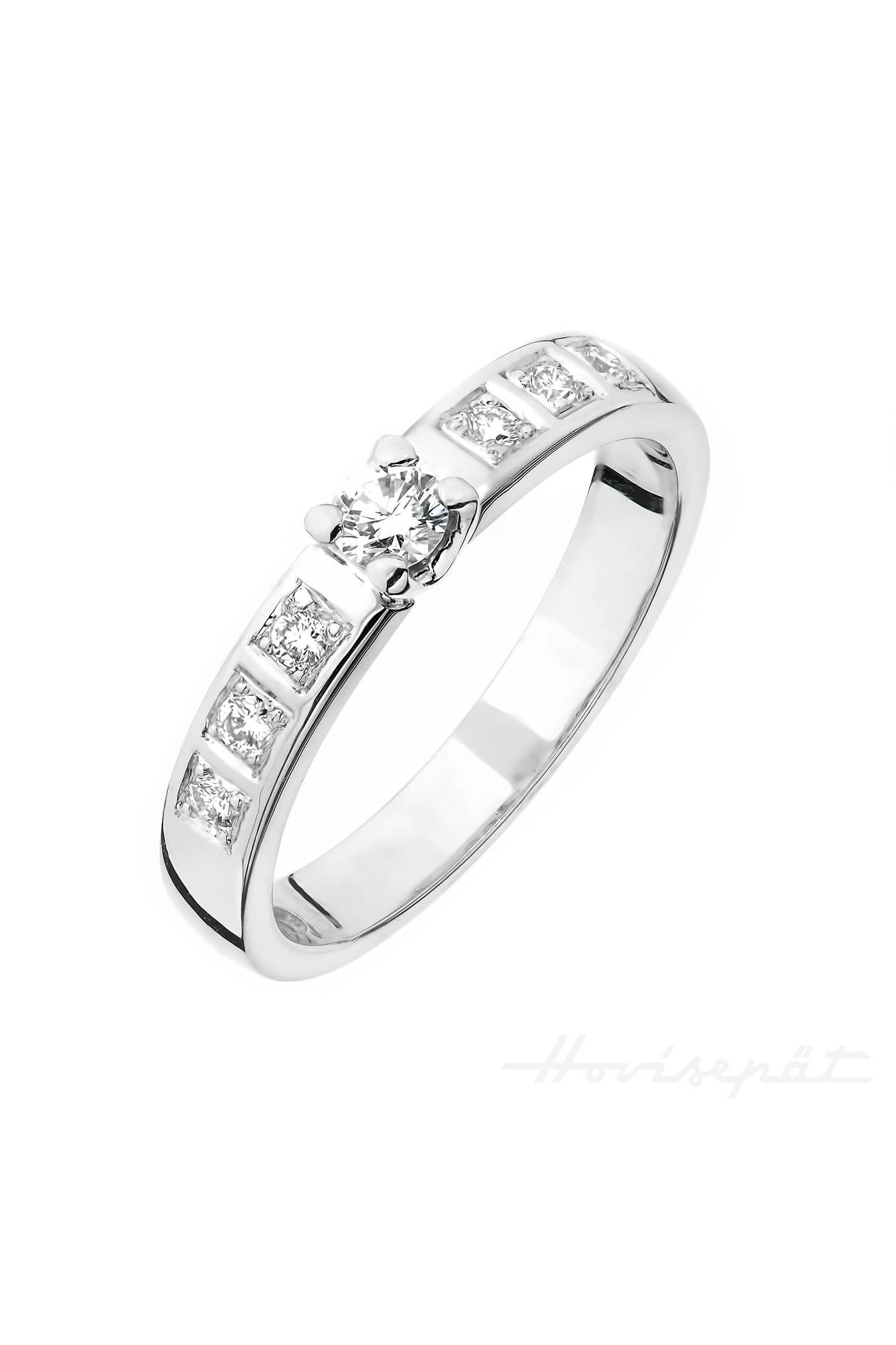 Kohinoor Isadora valkokultainen timanttisormus 0,27ct