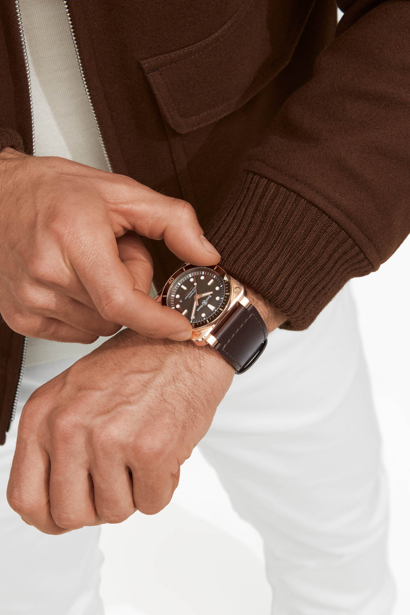 Bell & Ross BR 03-92 Diver Brown Bronze rannekello Default Title