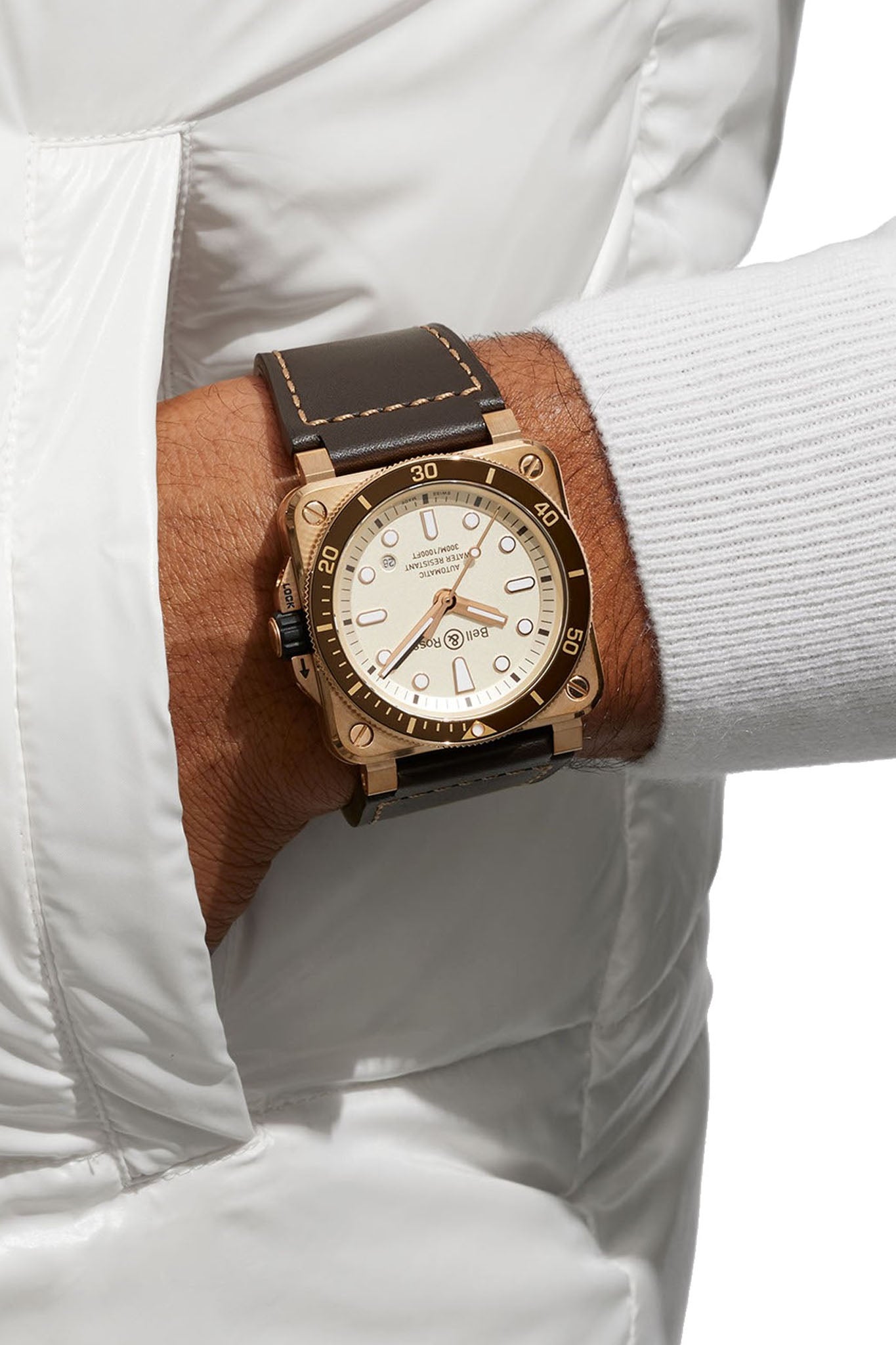 Bell & Ross BR 03-92 Diver White Bronze rannekello Default Title