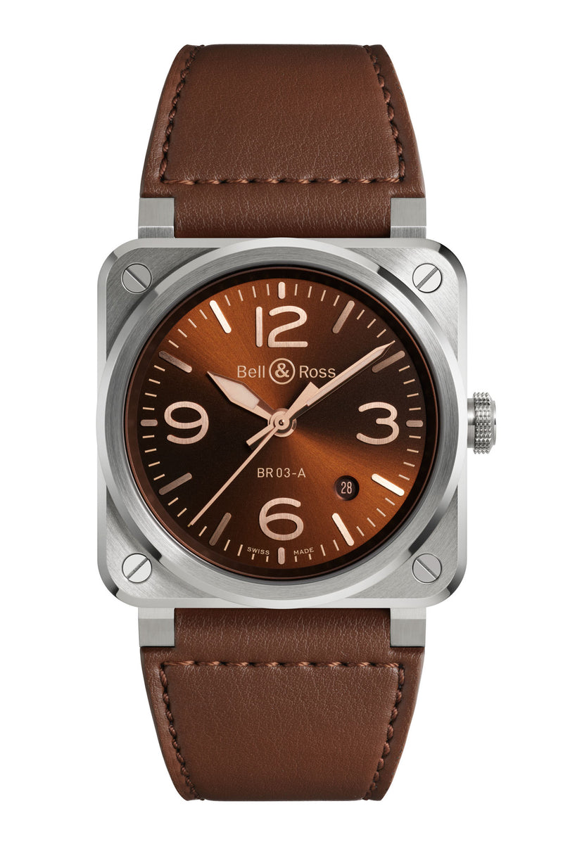 Bell & Ross BR 03-A Golden Heritage rannekello BR03A-GH-ST/SCA tuotekuva