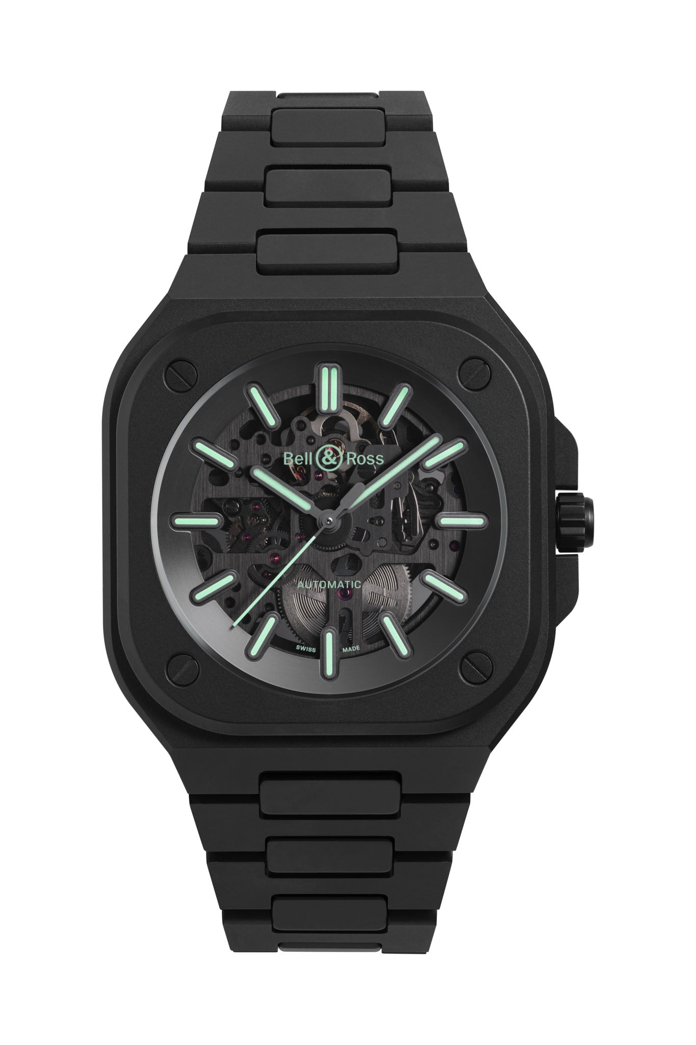 Bell & Ross BR 05 Skeleton Black Lum Ceramic rannekello