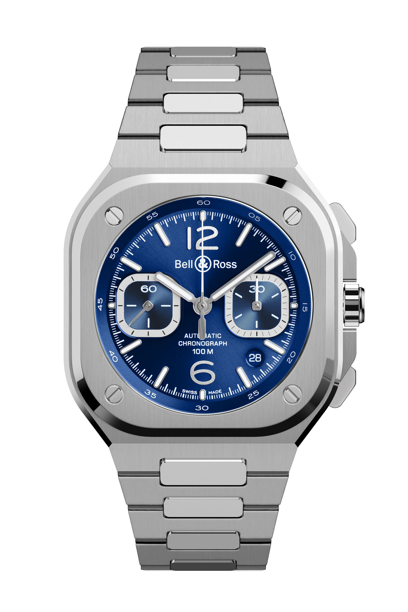 Bell Ross BR 05 Chrono Blue Steel rannekello BR05C BLU ST SST