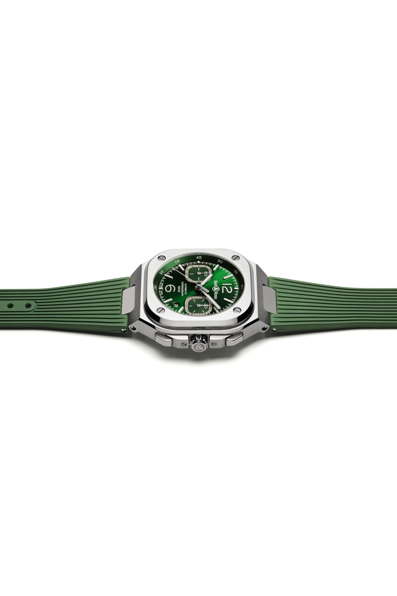 Bell & Ross BR 05 Chrono Green Steel rannekello
