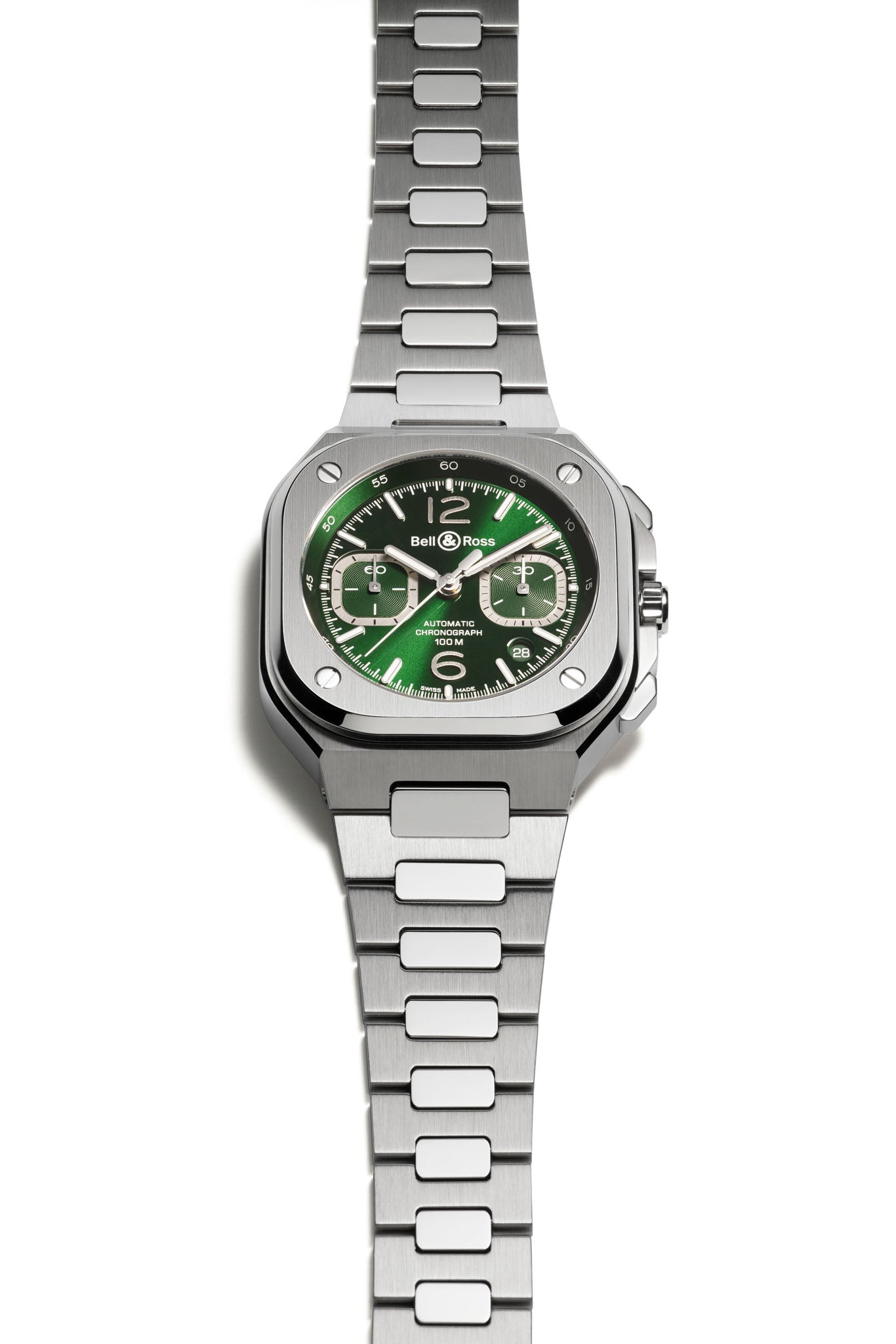 Bell & Ross BR 05 Chrono Green Steel rannekello
