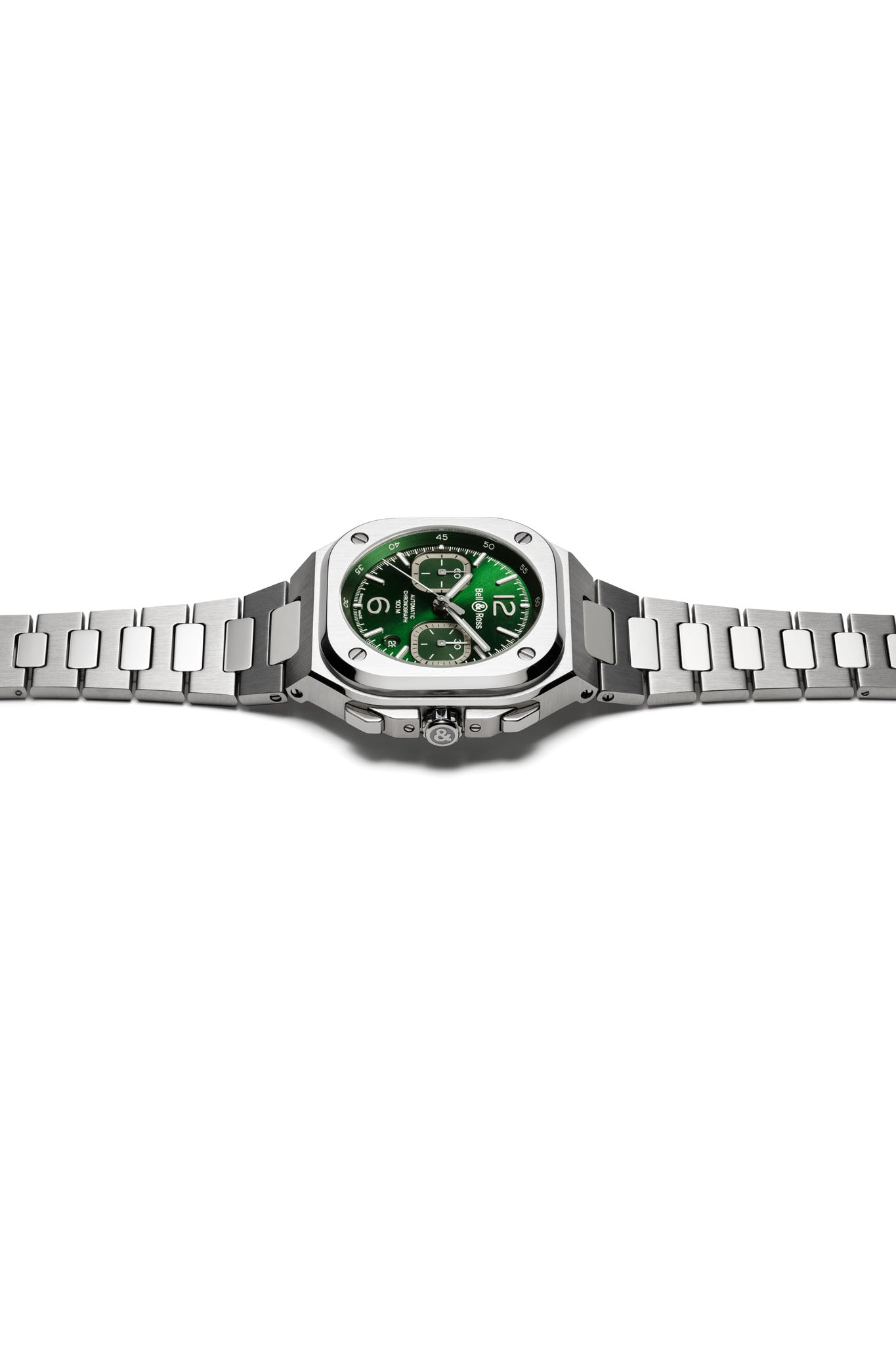 Bell & Ross BR 05 Chrono Green Steel rannekello
