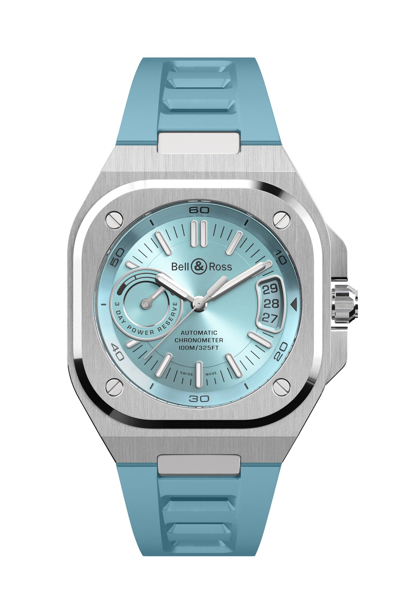 Bell & Ross BR-X5 Ice Blue rubber rannekello Default Title