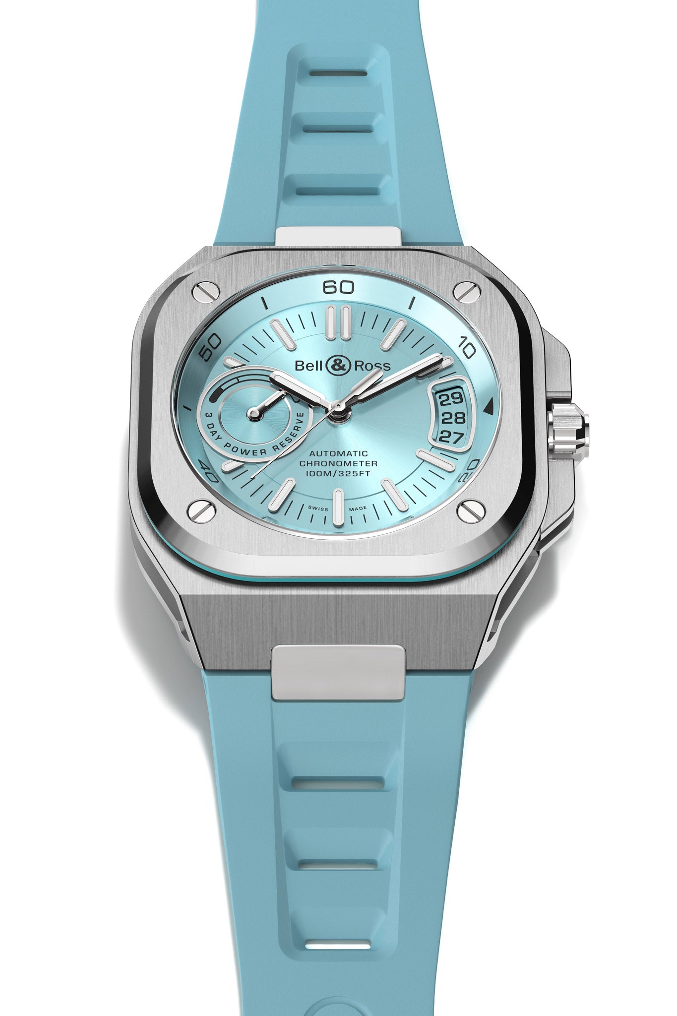 Bell & Ross BR-X5 Ice Blue rubber rannekello Default Title