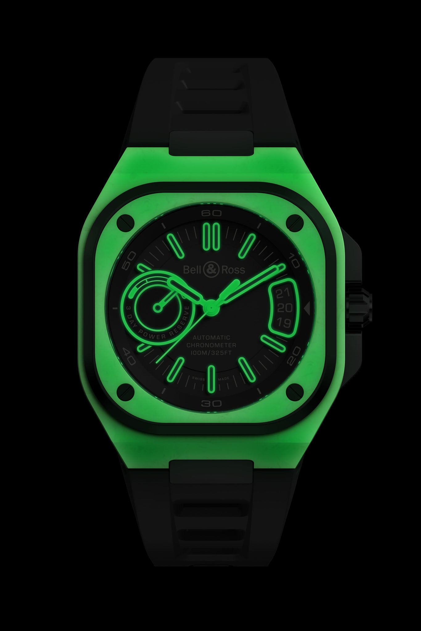 Bell & Ross BR-X5 Green Lum Limited Edition rannekello