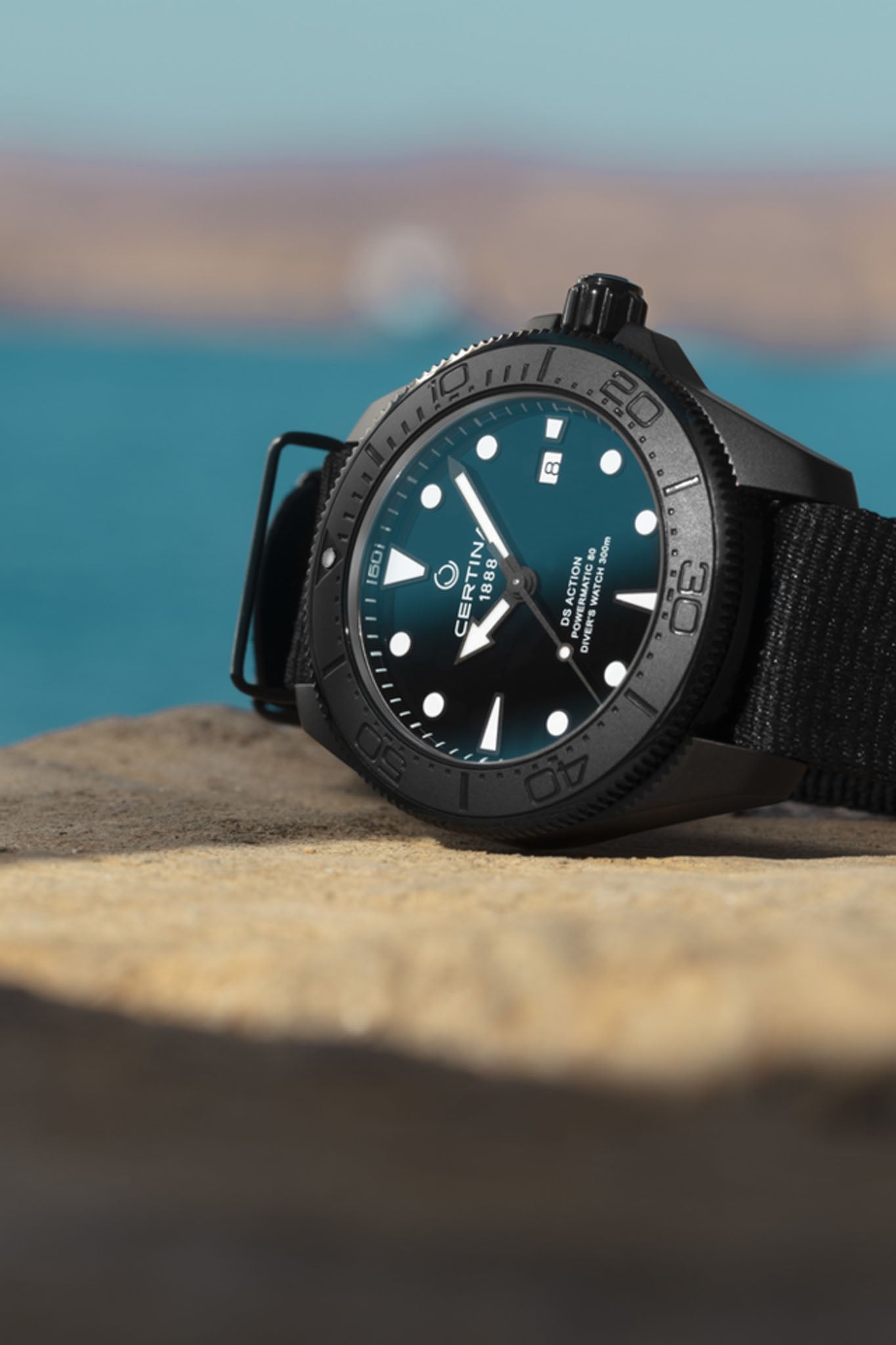 Certina DS Action Diver Black rannekello