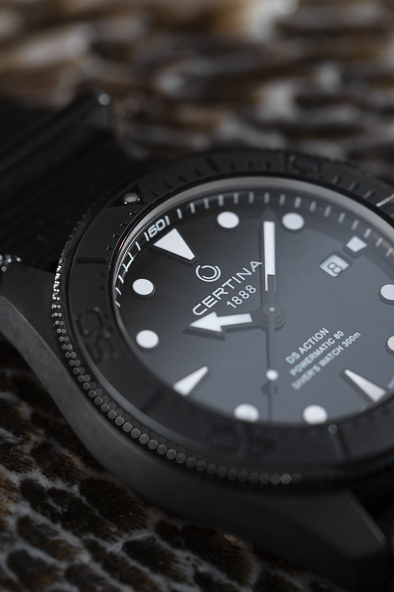 Certina DS Action Diver Black rannekello