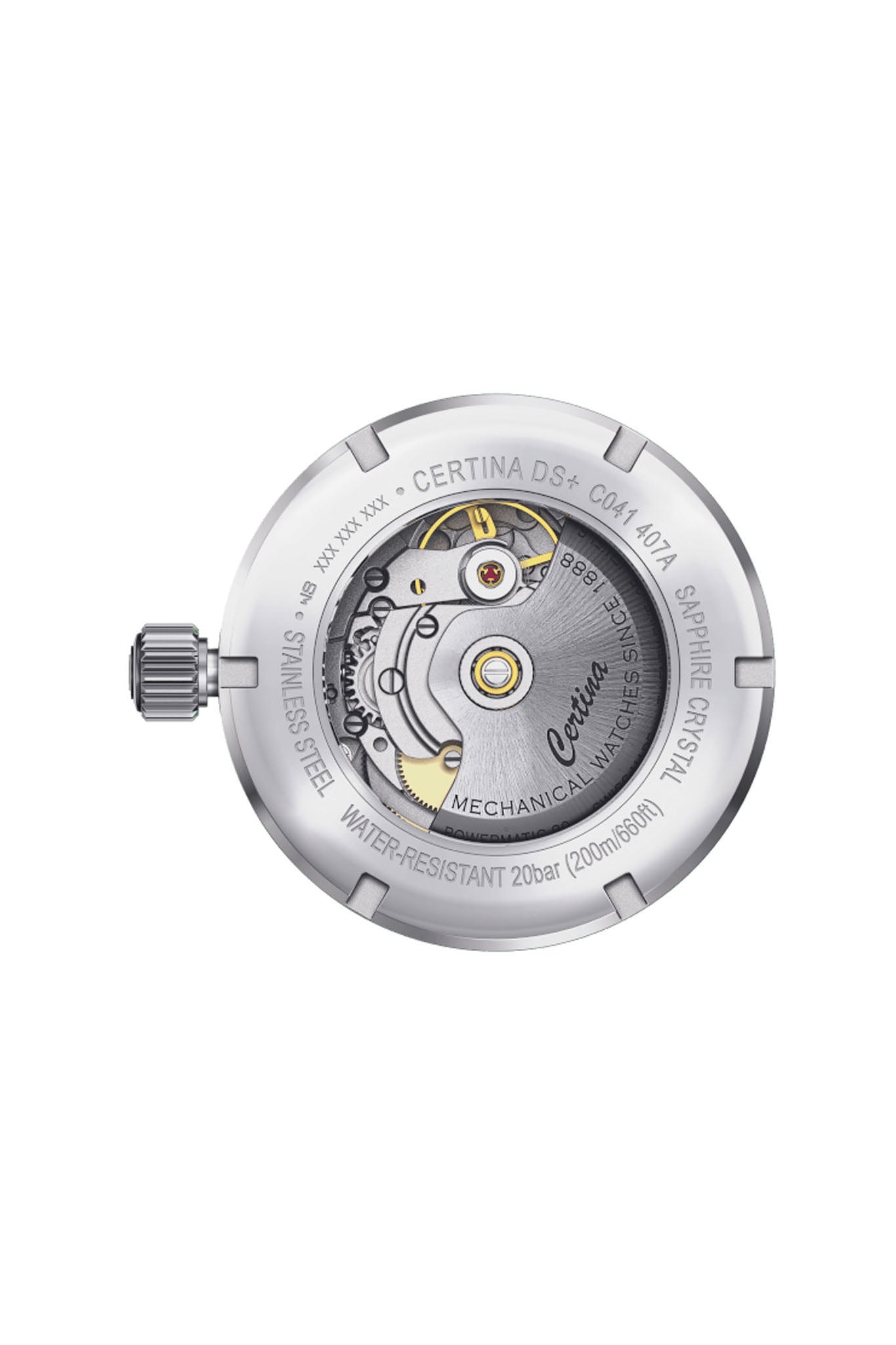 Certina DS+ Watchhead, Steel, sininen kellotaulu Default Title