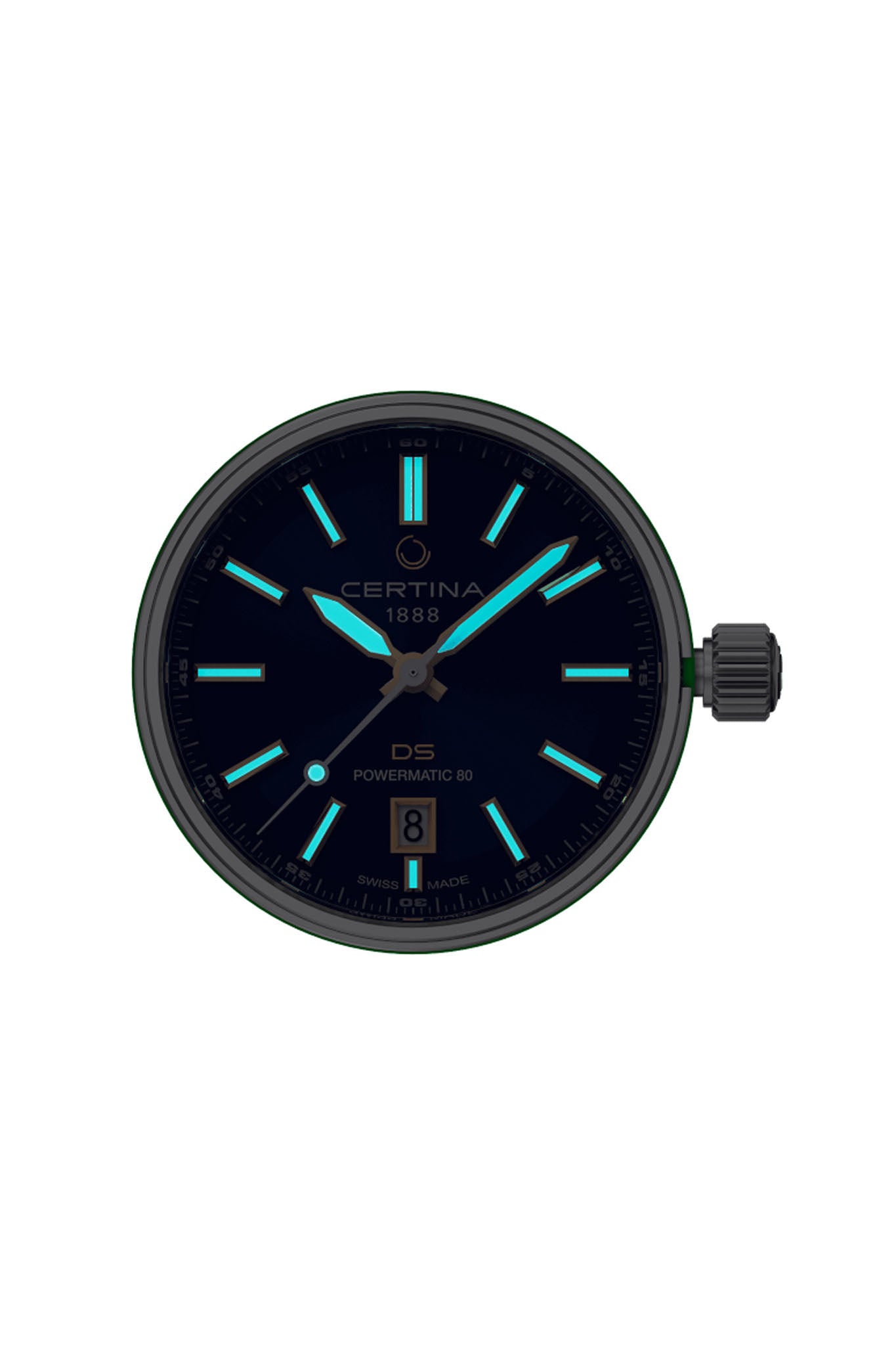 Certina DS+ Watchhead, Steel, hopeinen kellotaulu Default Title