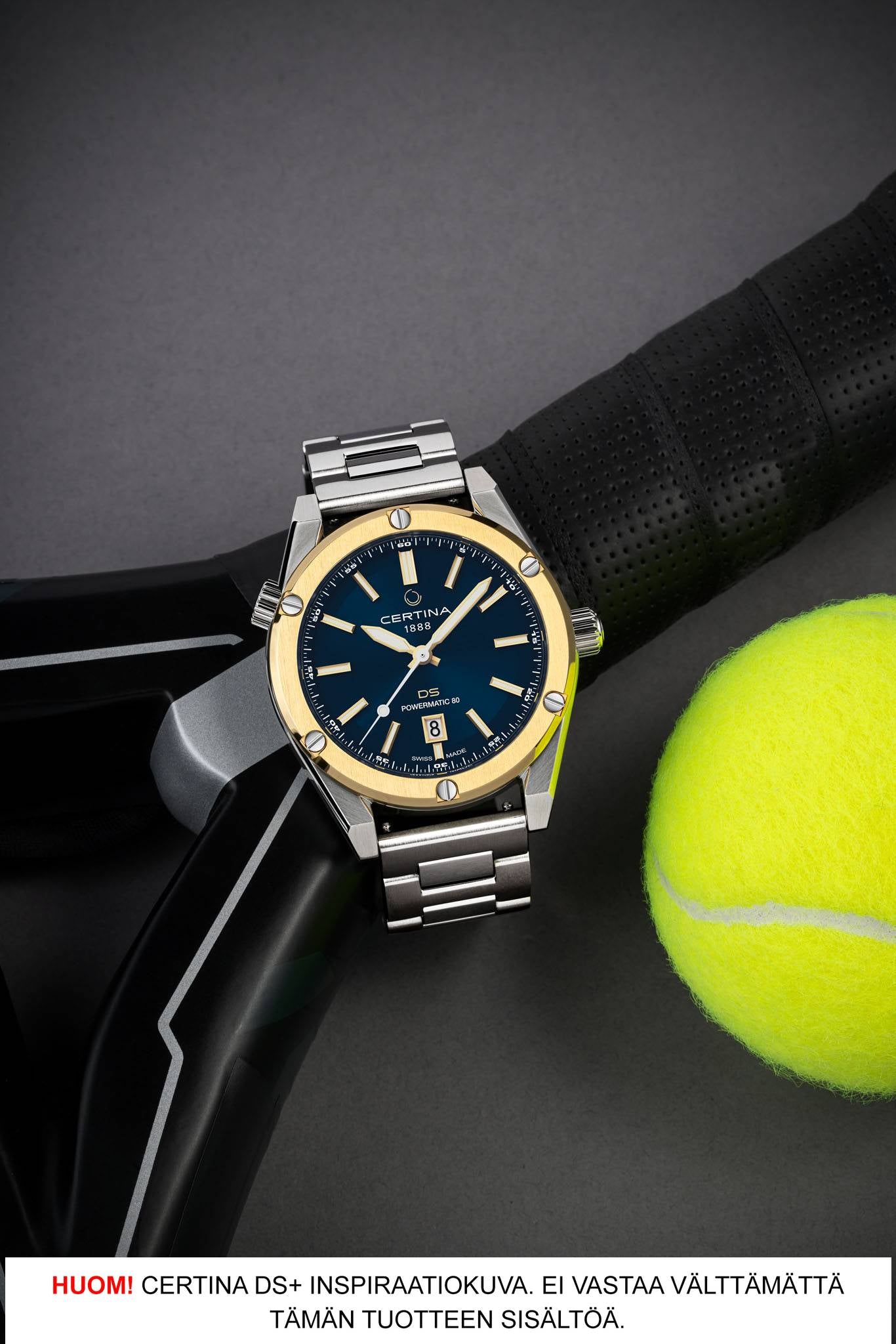 Certina DS+ Watchhead, Steel, hopeinen kellotaulu Default Title