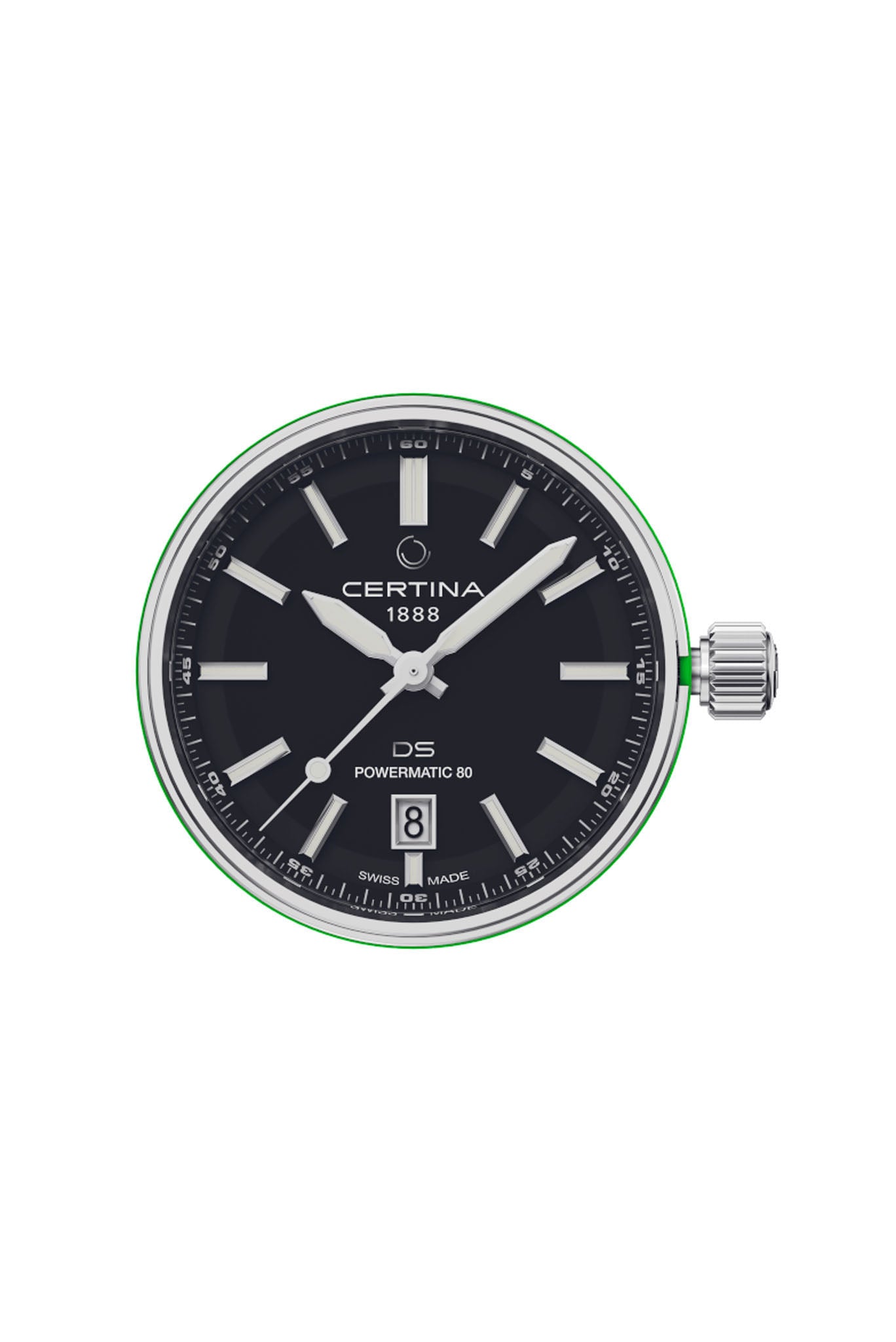 Certina DS+ Watchhead, Steel, musta kellotaulu Default Title