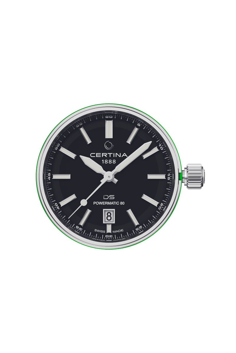 Certina DS+ Watchhead, Steel, musta kellotaulu C041.407.19.051.90 tuotekuva