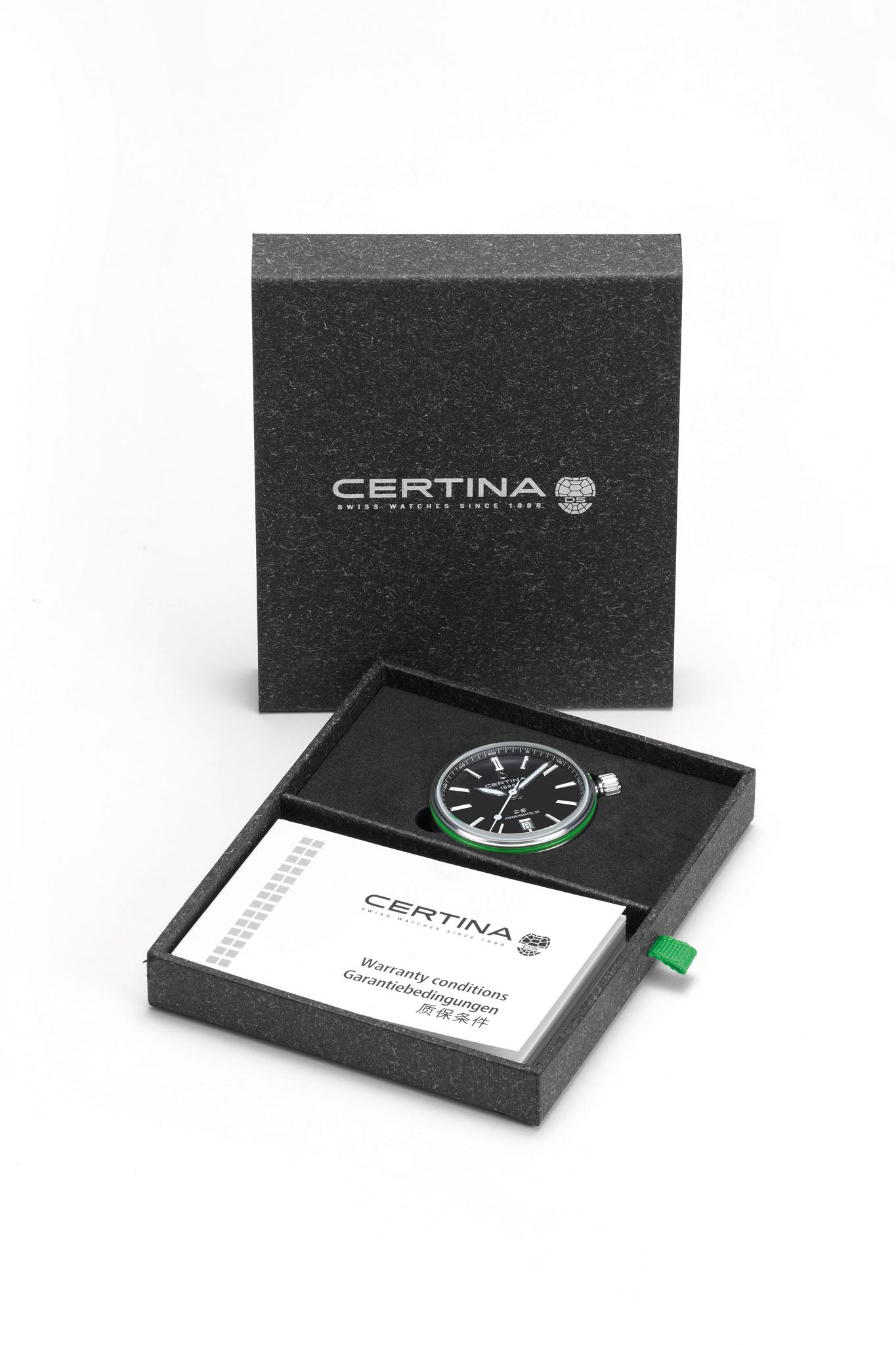 Certina DS+ Watchhead, Steel, musta kellotaulu Default Title