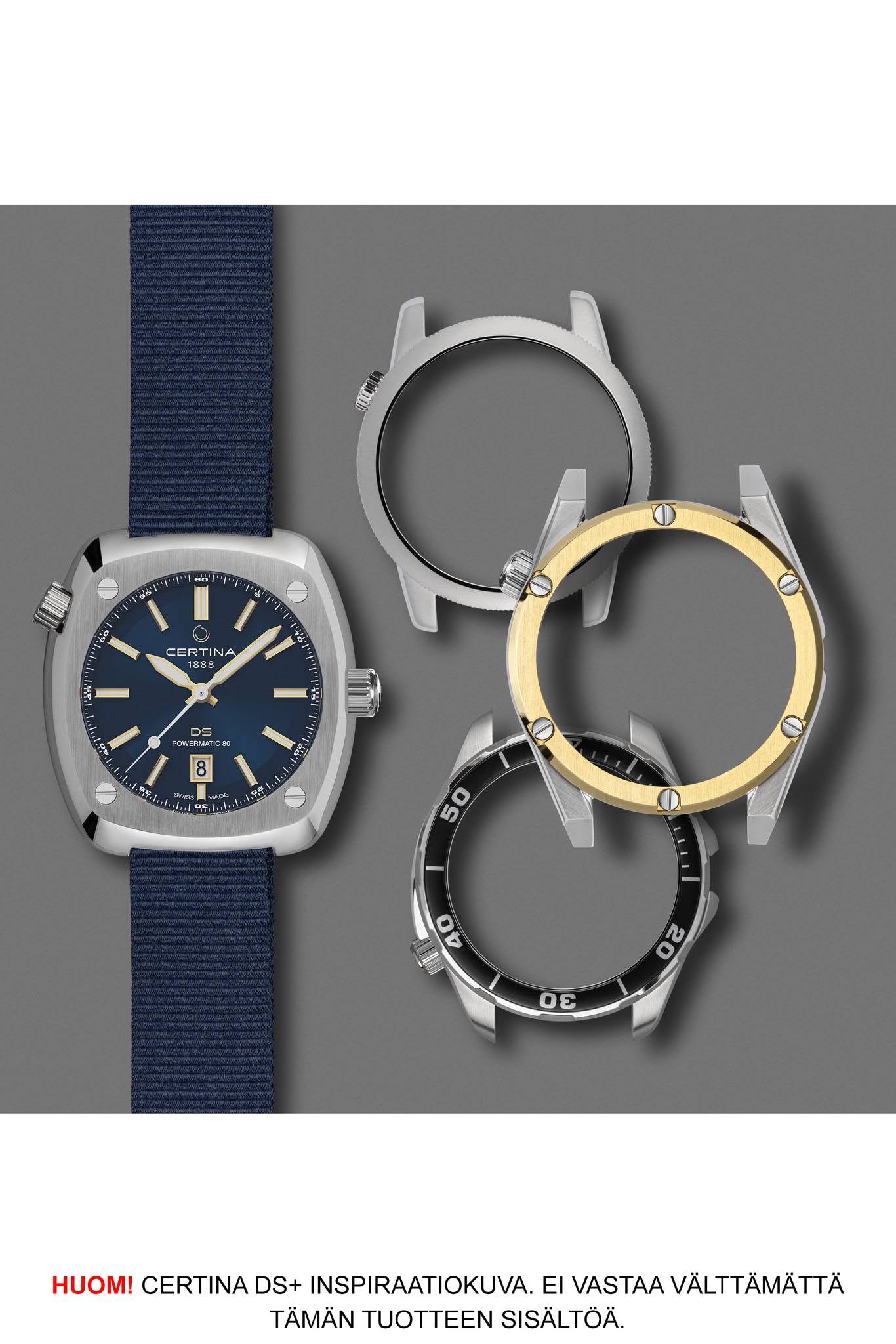 Certina DS+ sininen tekstiiliranneke nato Default Title