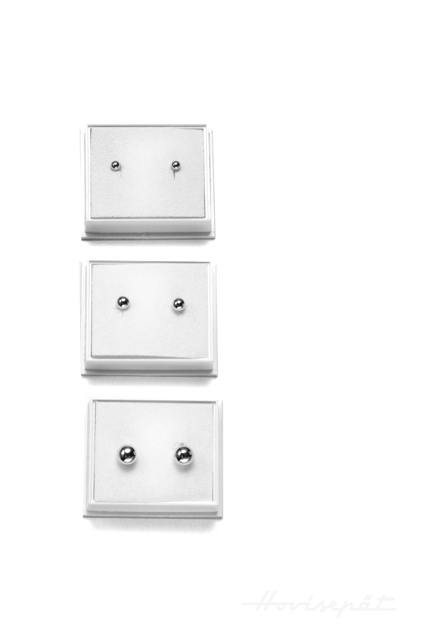 Hopeiset pallokorvakorut 3,00mm