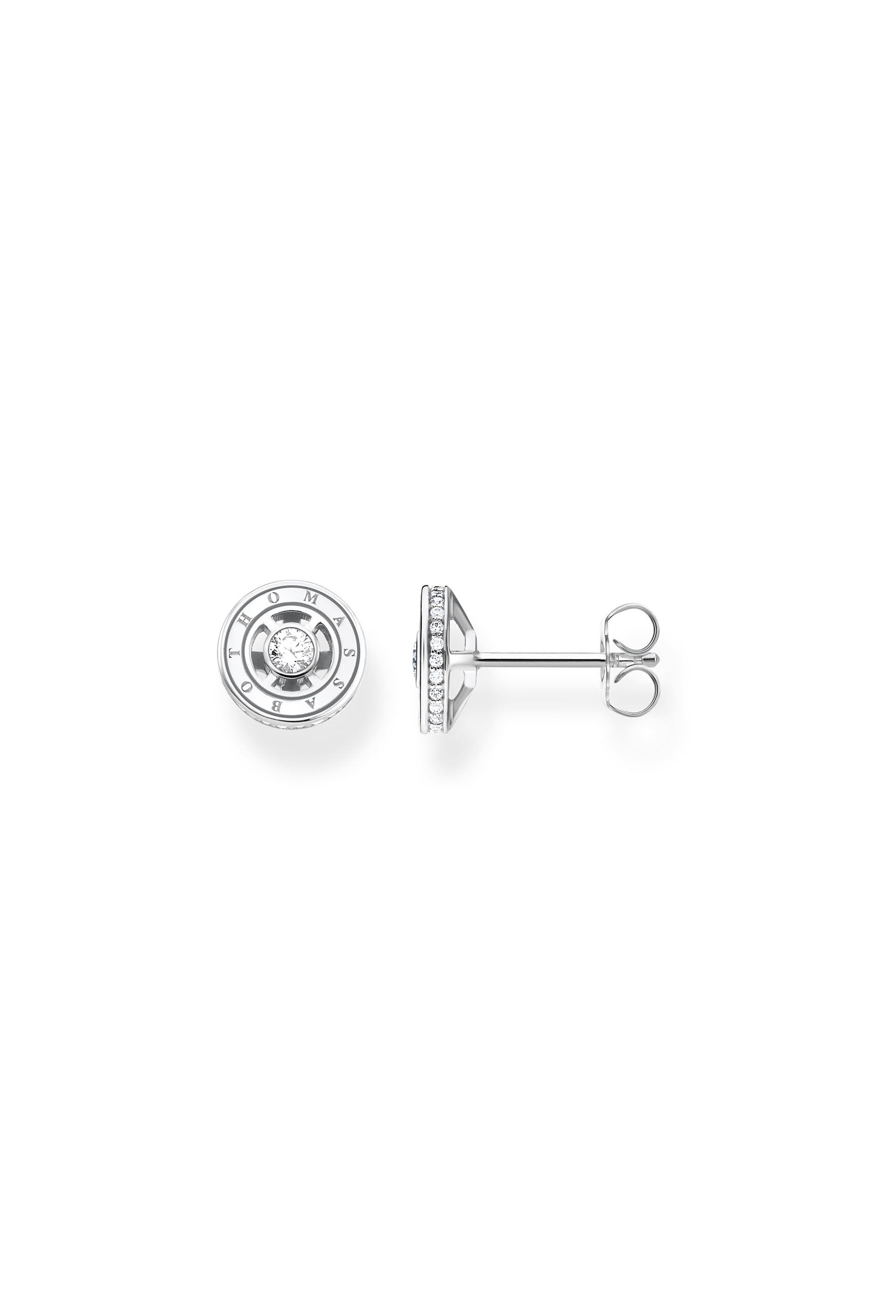 Thomas Sabo White stones hopeiset korvakorut Default Title