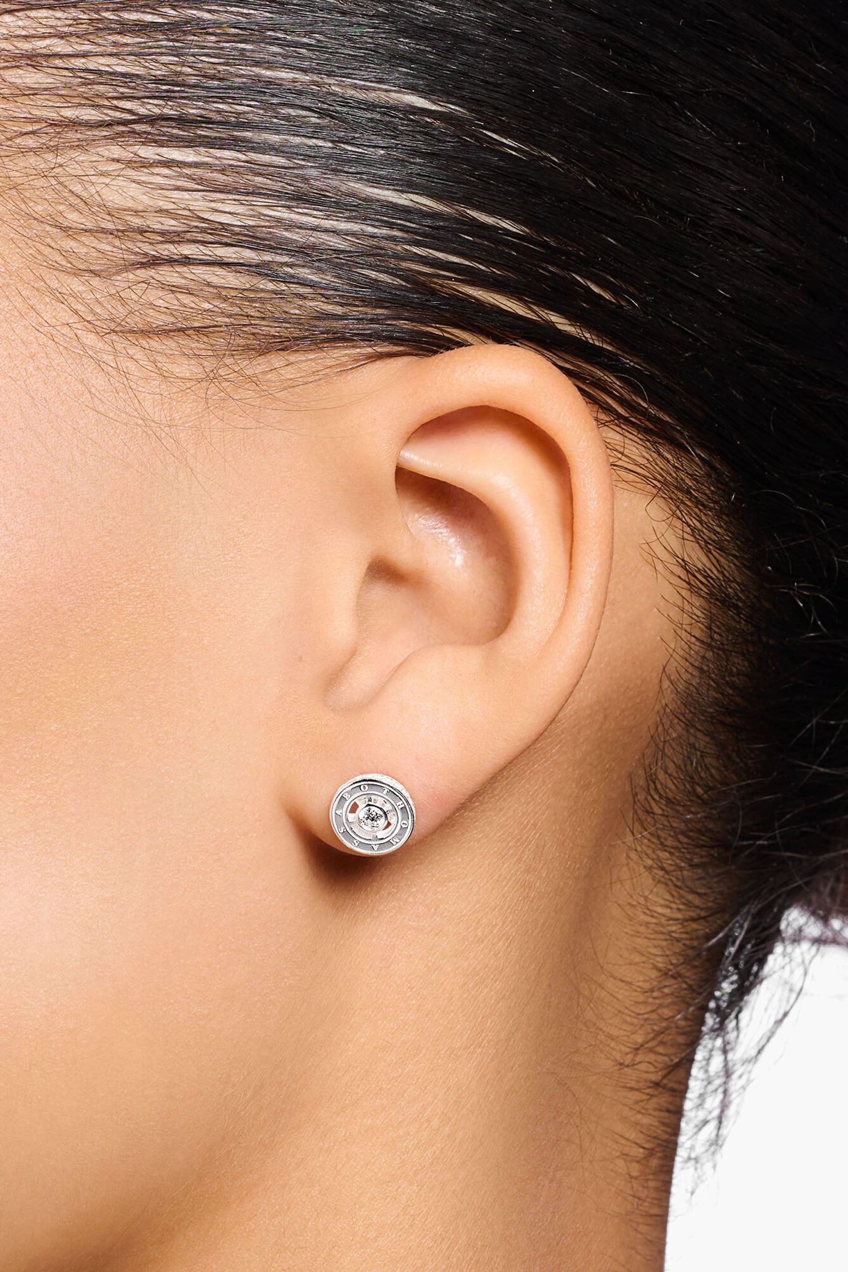 Thomas Sabo White stones hopeiset korvakorut Default Title